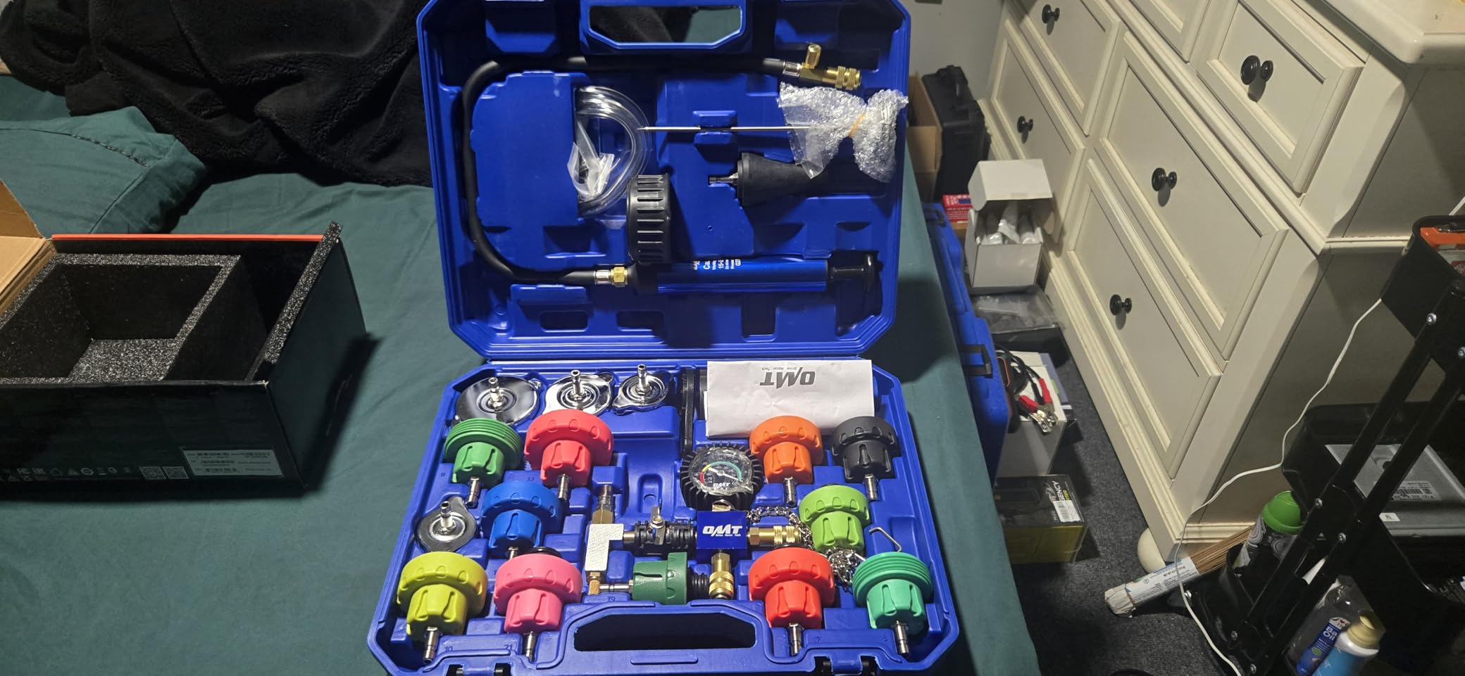 OMT Coolant Pressure Tester Kit, 19pc Radiator System Tool, 15 Adapters customer photo 2