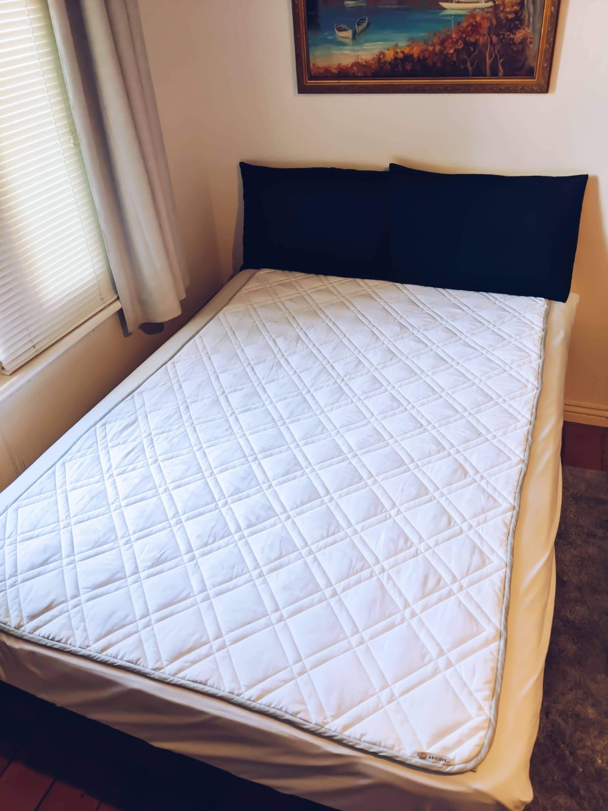 Aricove King Size Weighted Blanket, 22lbs, Cooling Weighted Blankets for Adults, Silky Soft Bamboo Viscose, 88x104 inches, Machine Washable, White customer photo 1