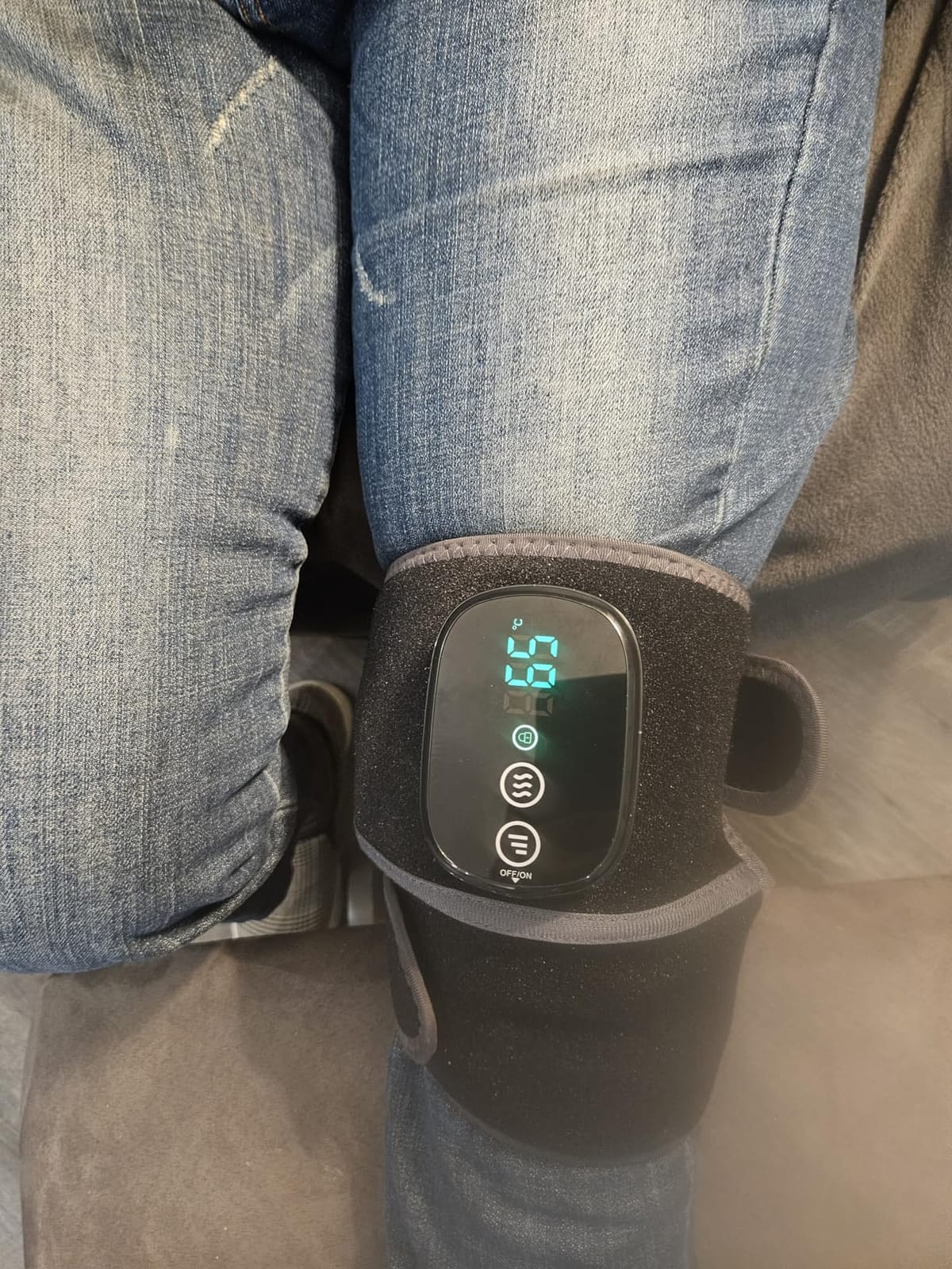 HOMRELEXA Cordless Heated Knee Massager, 3-in-1 Knee Heating Pad, Black 1PC customer photo 1