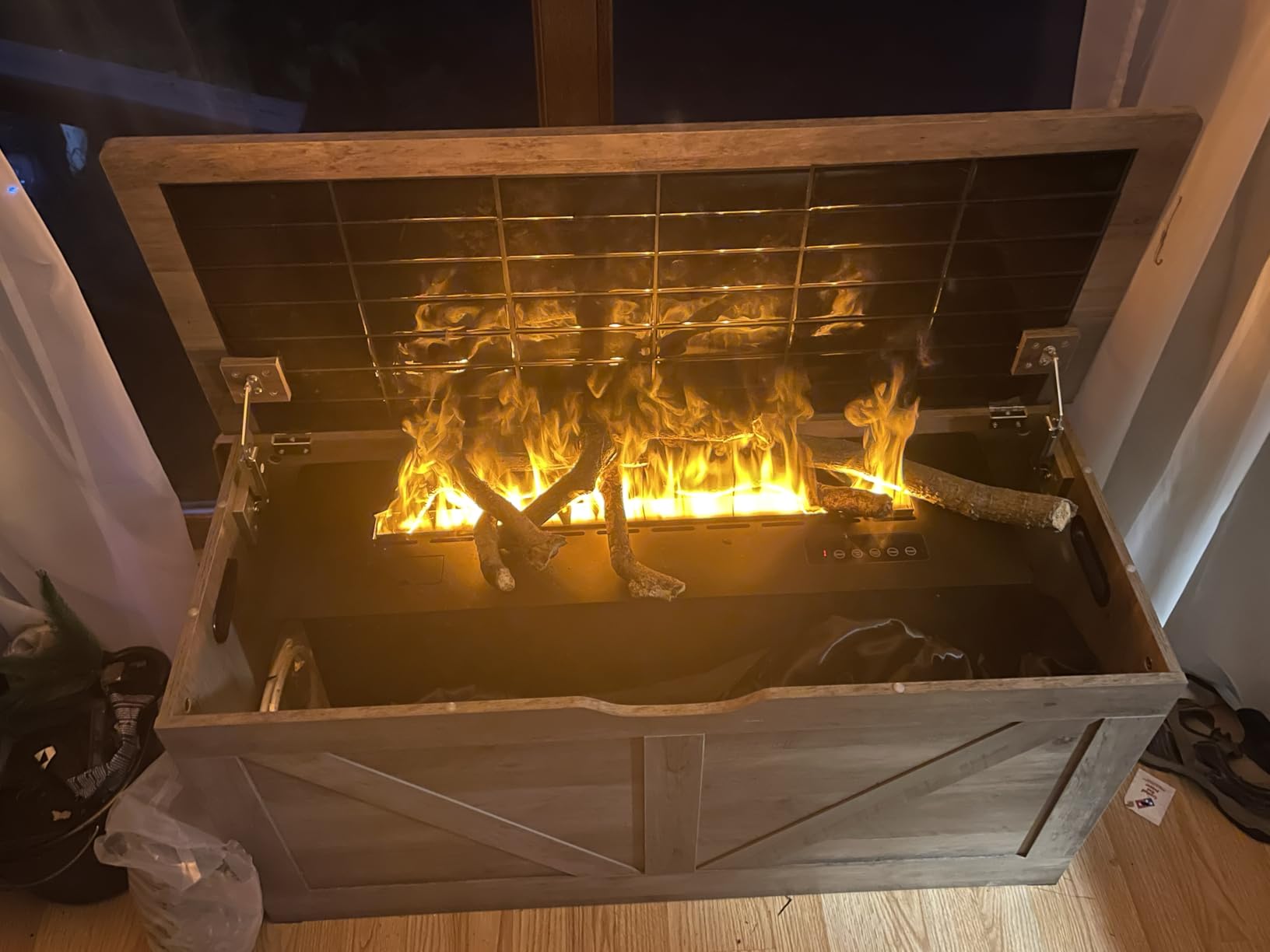 Water Vapor Fireplace,Multicolor 3D Realistic Flame,Recessed,47.3
