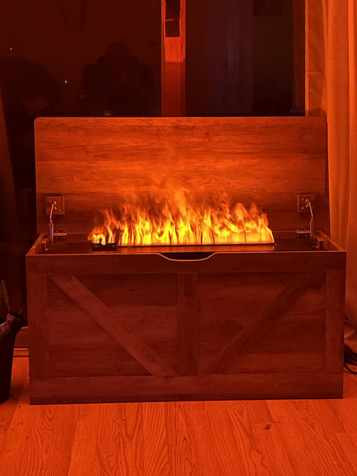 Water Vapor Fireplace,Multicolor 3D Realistic Flame,Recessed,47.3