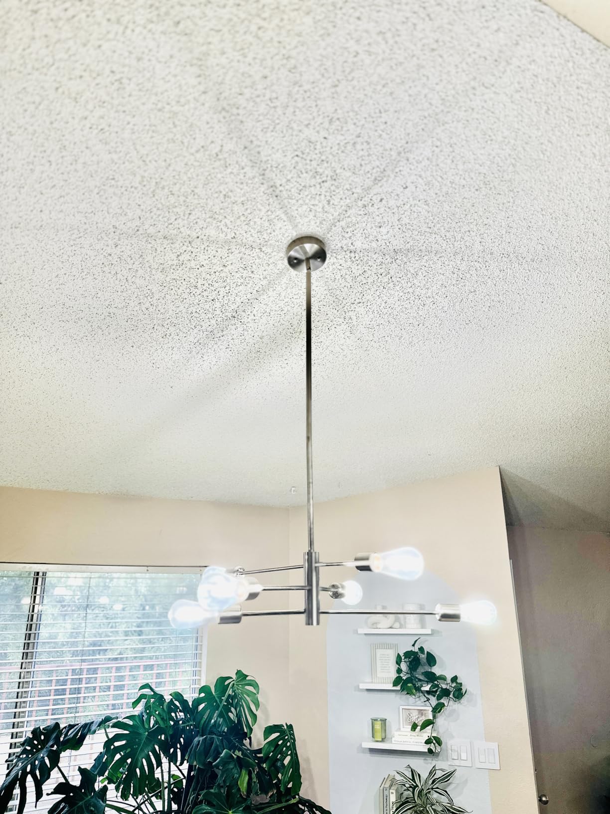 Chandeliers for Dining Room Brushed Nickel 6Light Modern Kitchen Chandelier customer photo 1