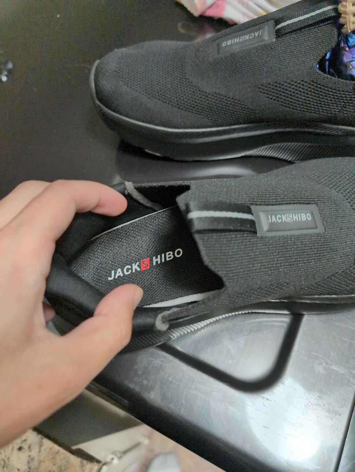 Men Slip in Free up Hands Shoe Wide Toe Box Arch Support Orthopedic Walking customer photo 1