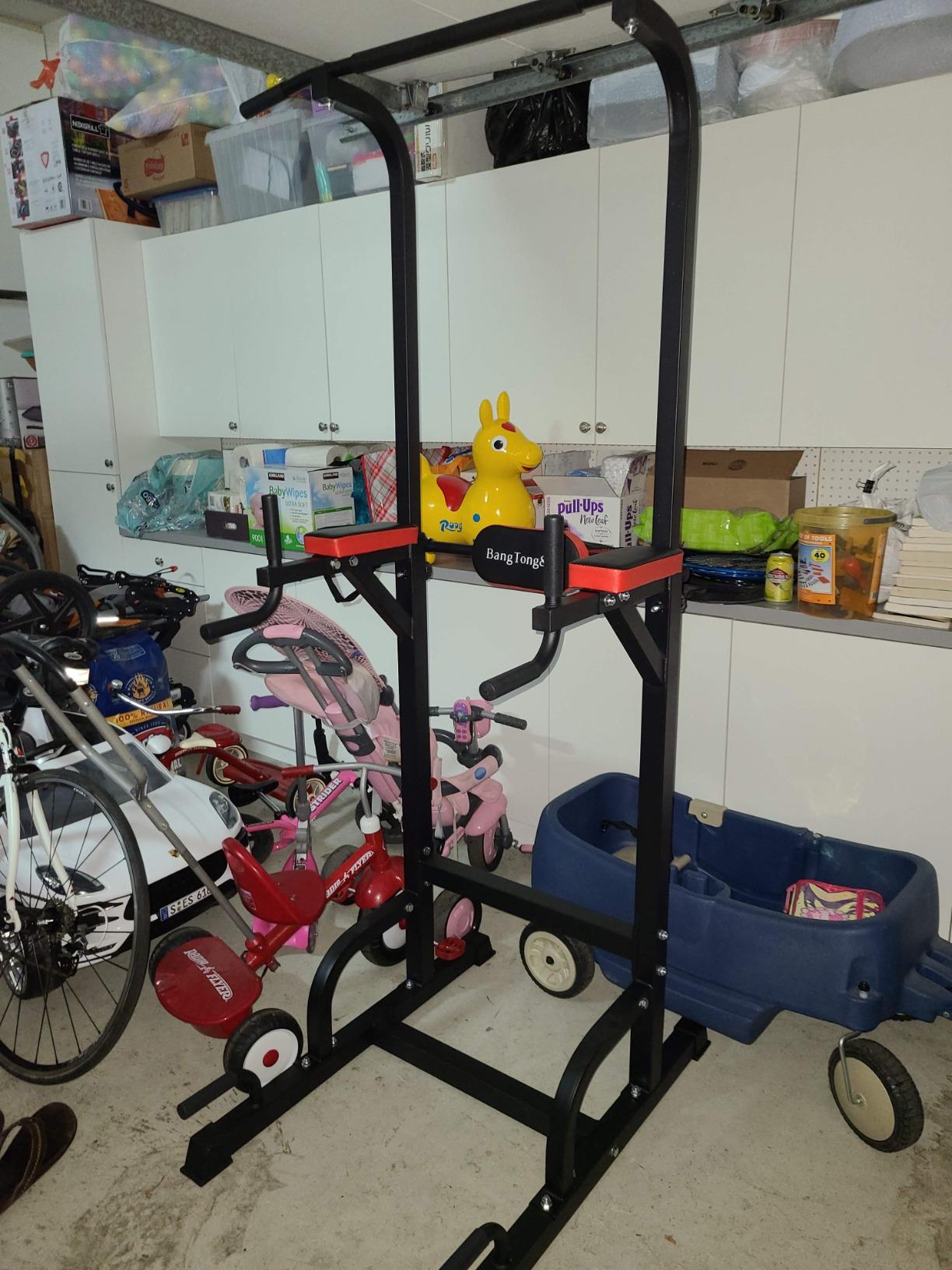 BangTong&Li Power Tower, Pull Up Bar Dip Station/Stand for Home Gym Strength Training Workout Equipment customer photo 2