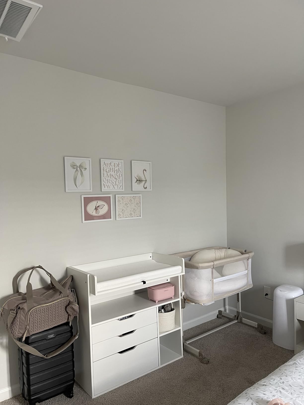Pipleo Baby Changing Table Dresser with 3 Drawers and 3 Storage Shelves, Can be Used as a Baby Dresser with Changing Table Top, a Baby Changing Station, a Wood Diaper Changing Station (White) customer photo 1