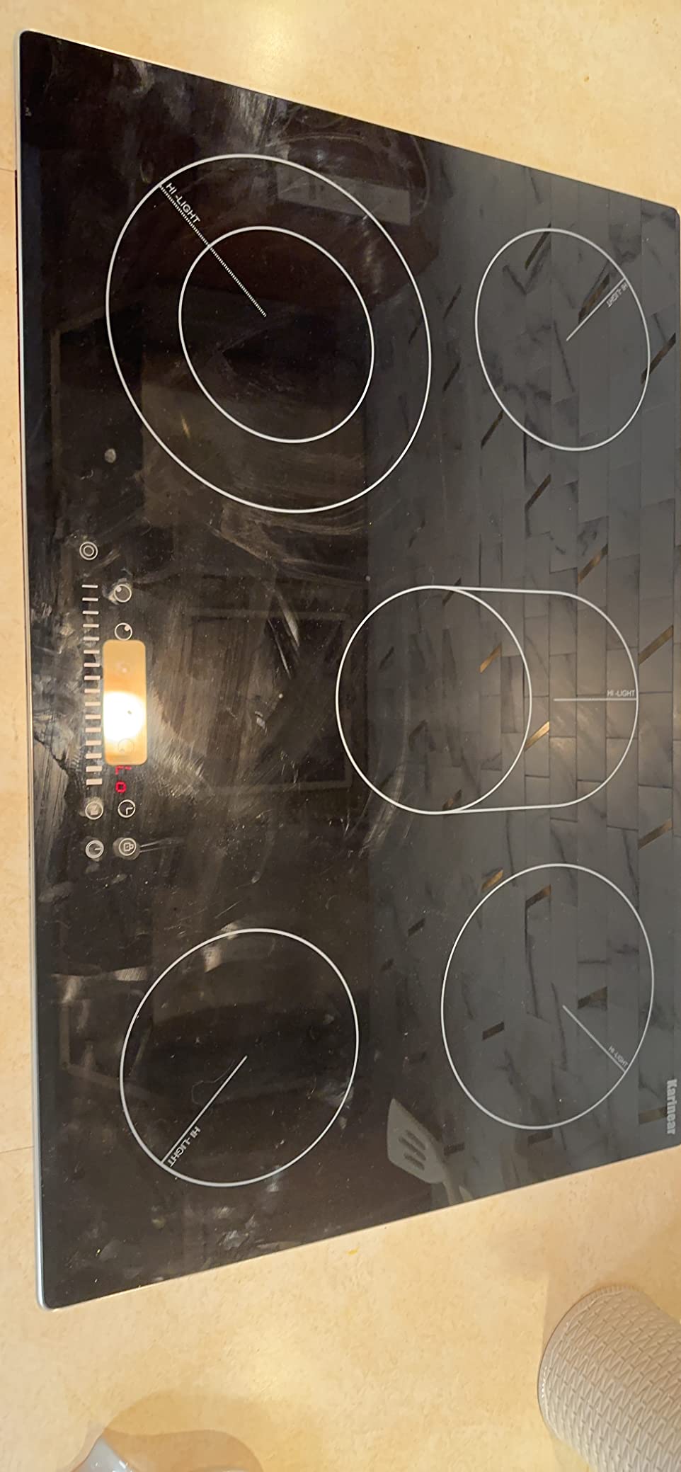 Karinear 36 Inch Electric Cooktop, 5 Burners Electric Stove Top, Drop-in customer photo 2
