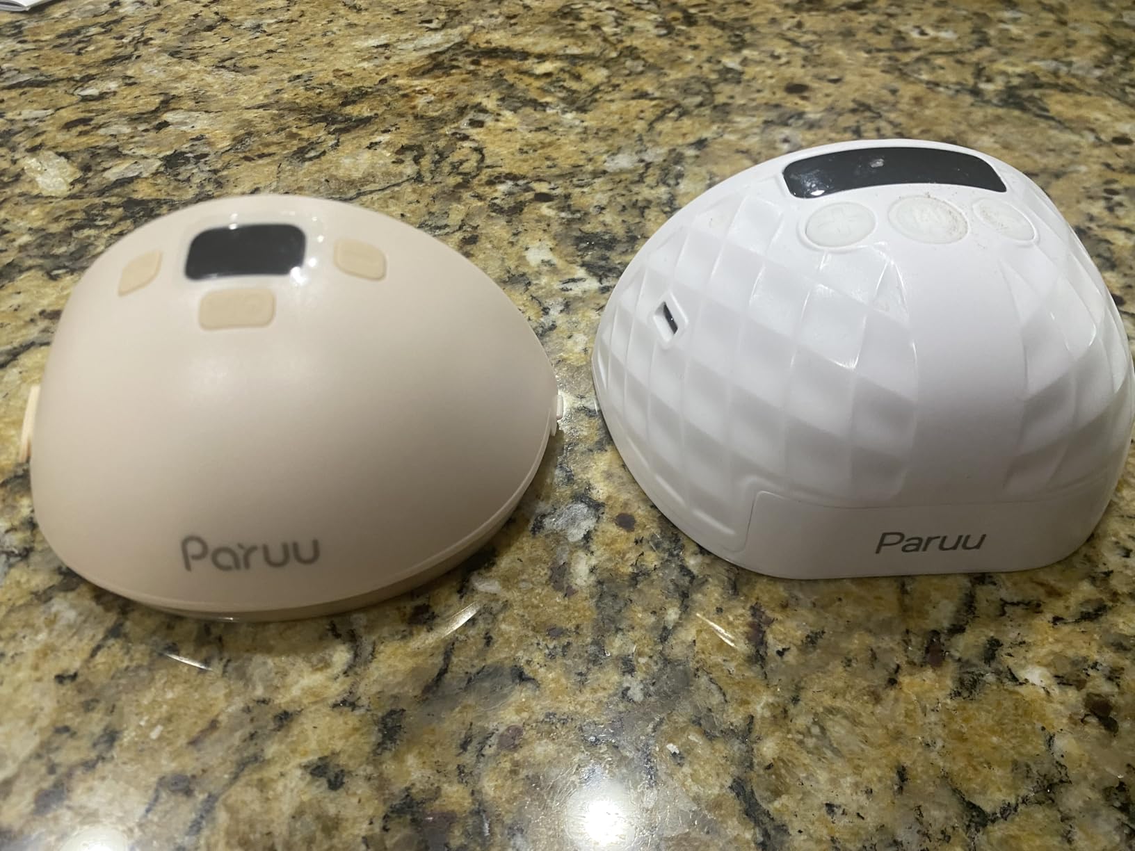 Paruu Hands Free Breast Pump P16, Wearable Breast Pump Electirc Portable with 4 Modes & 12 Levels, Max 309mmHg Strong Suction 19/21/24mm Flange Inserts Wearable Breastfeeding Pump, 2 Pack（Nude customer photo 2
