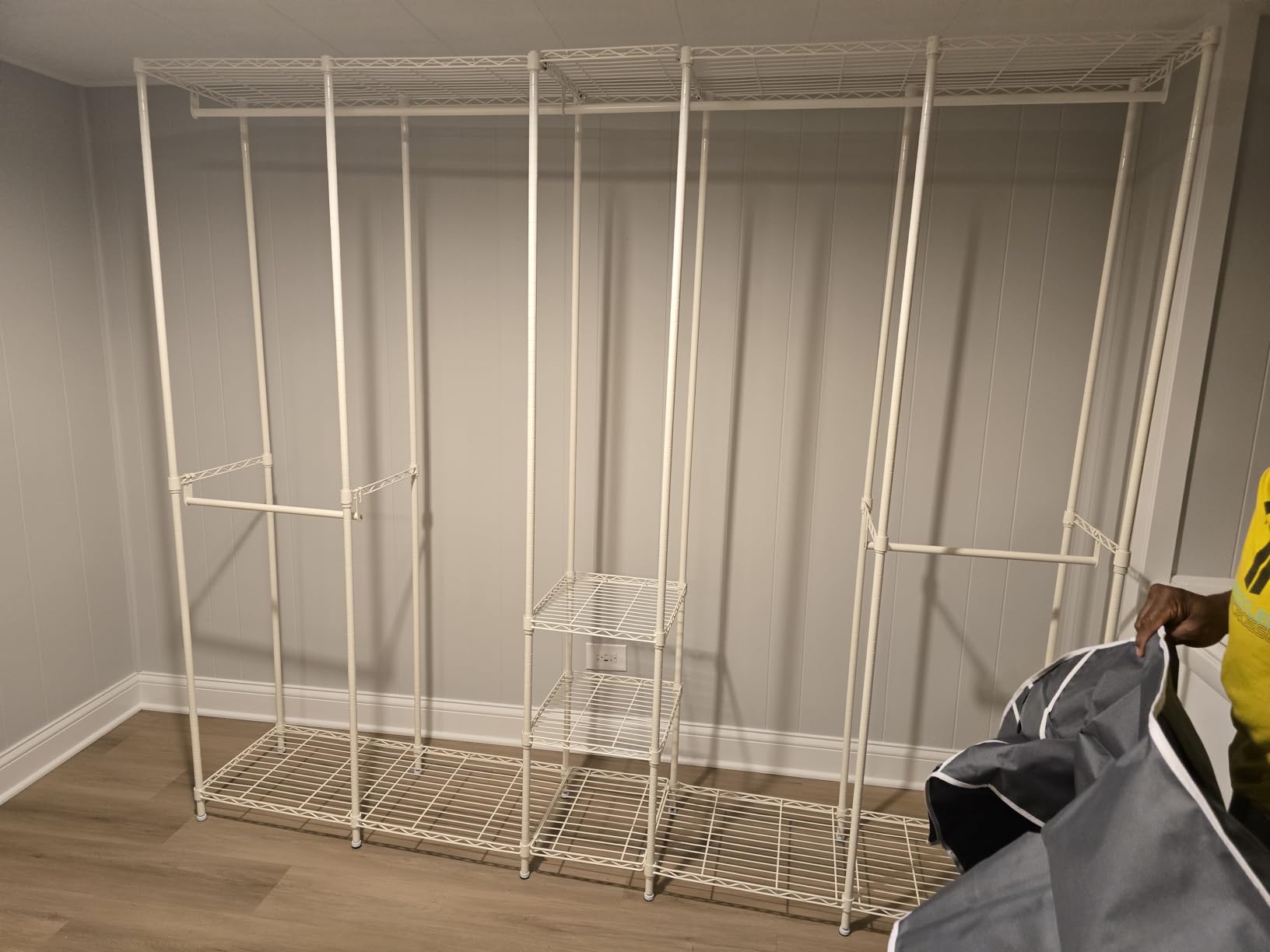 Raybee Clothes Rack with Cover, Portable Closet 1200LBS Adjustable Shelves customer photo 2