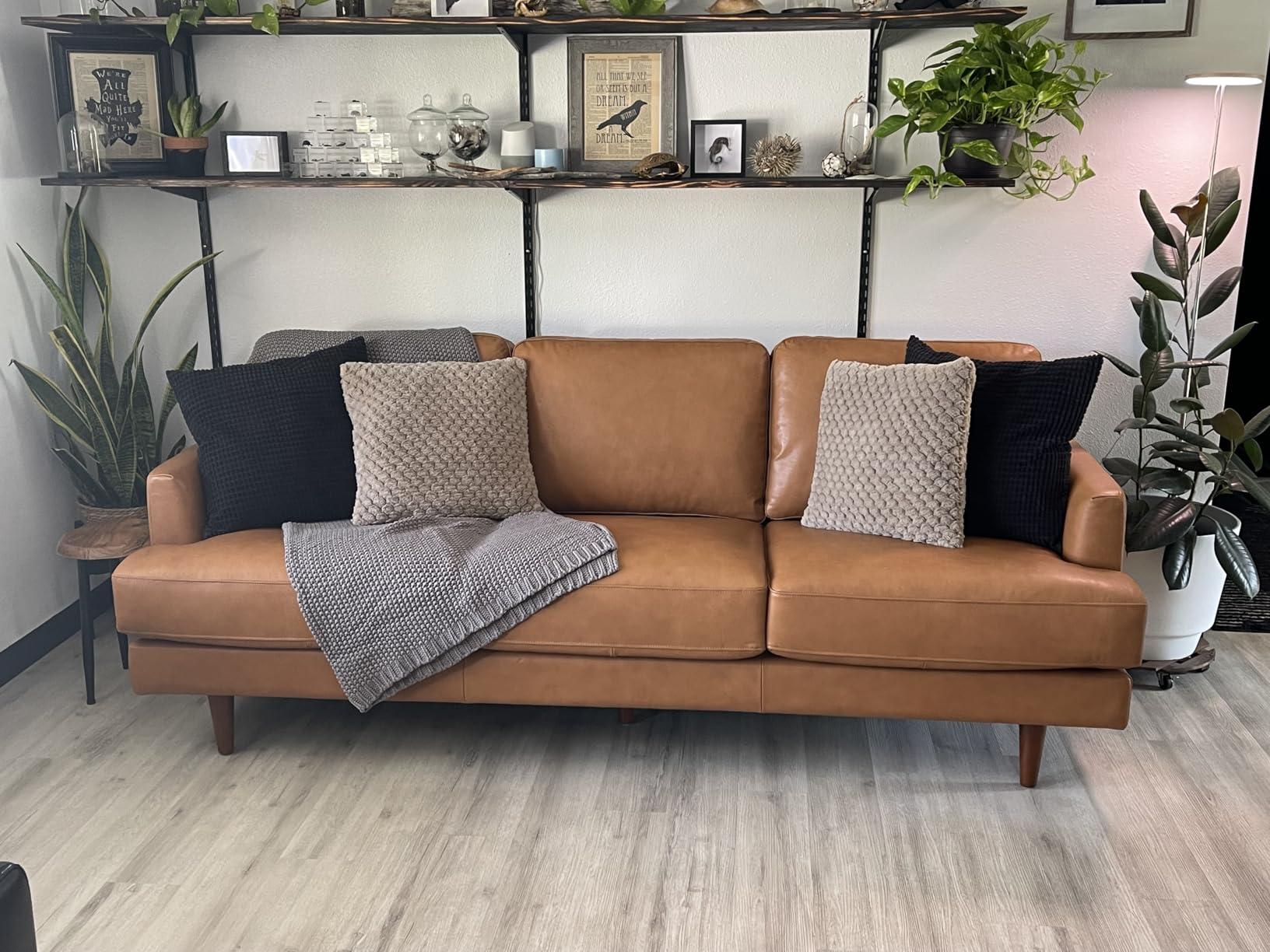 Valencia Avery Leather Couch 89