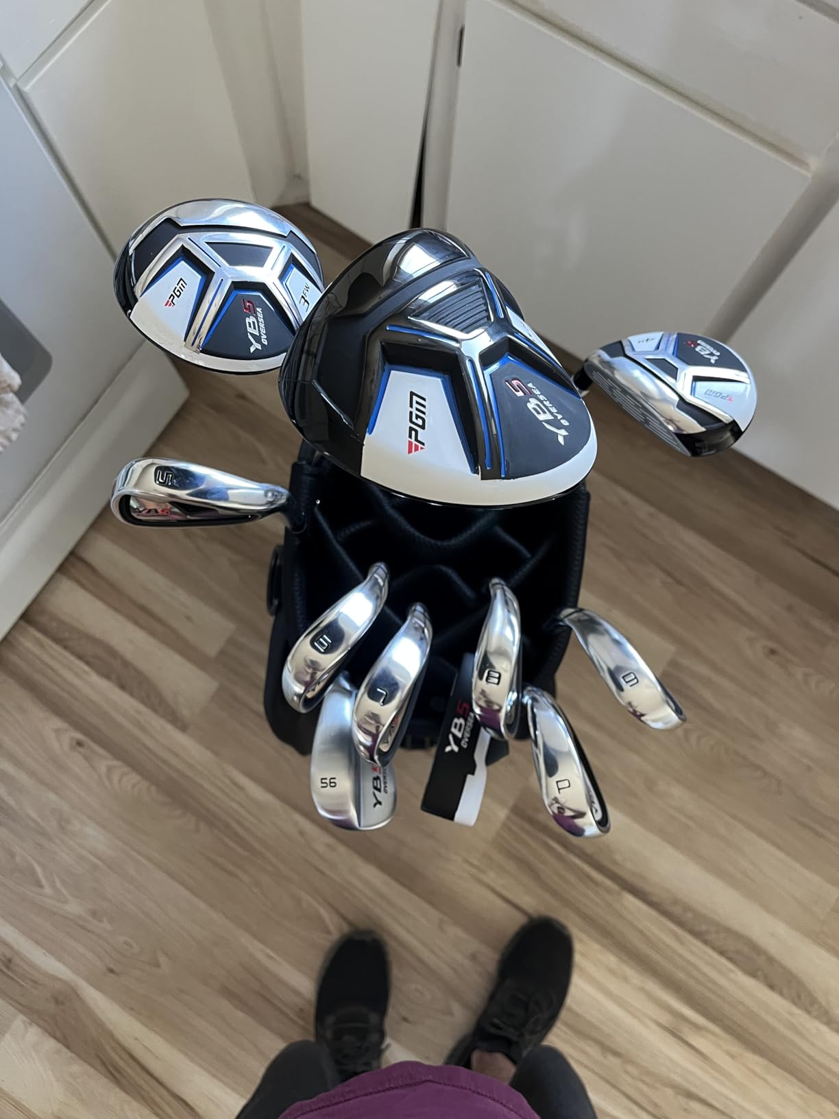 PGM 12/15 Pieces Men's Complete Golf Club Set for Right Handed | Easy Launch & Forgiveness with 460cc Driver, Woods, Hybrid, Irons, Putter & Bag - Ideal for Beginners - Standard/Tall Sizes customer photo 2