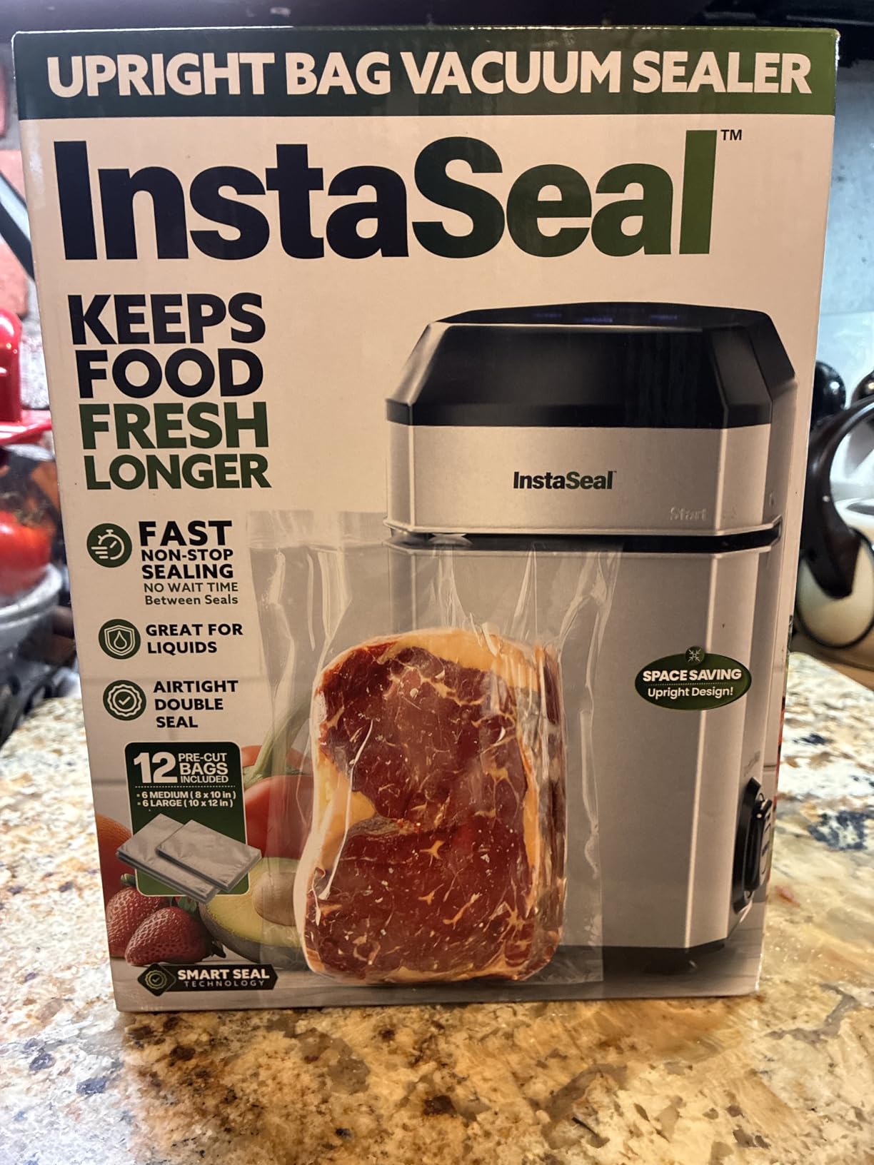 InstaSeal Upright Vacuum Sealer for Food with 12 Bags customer photo 2