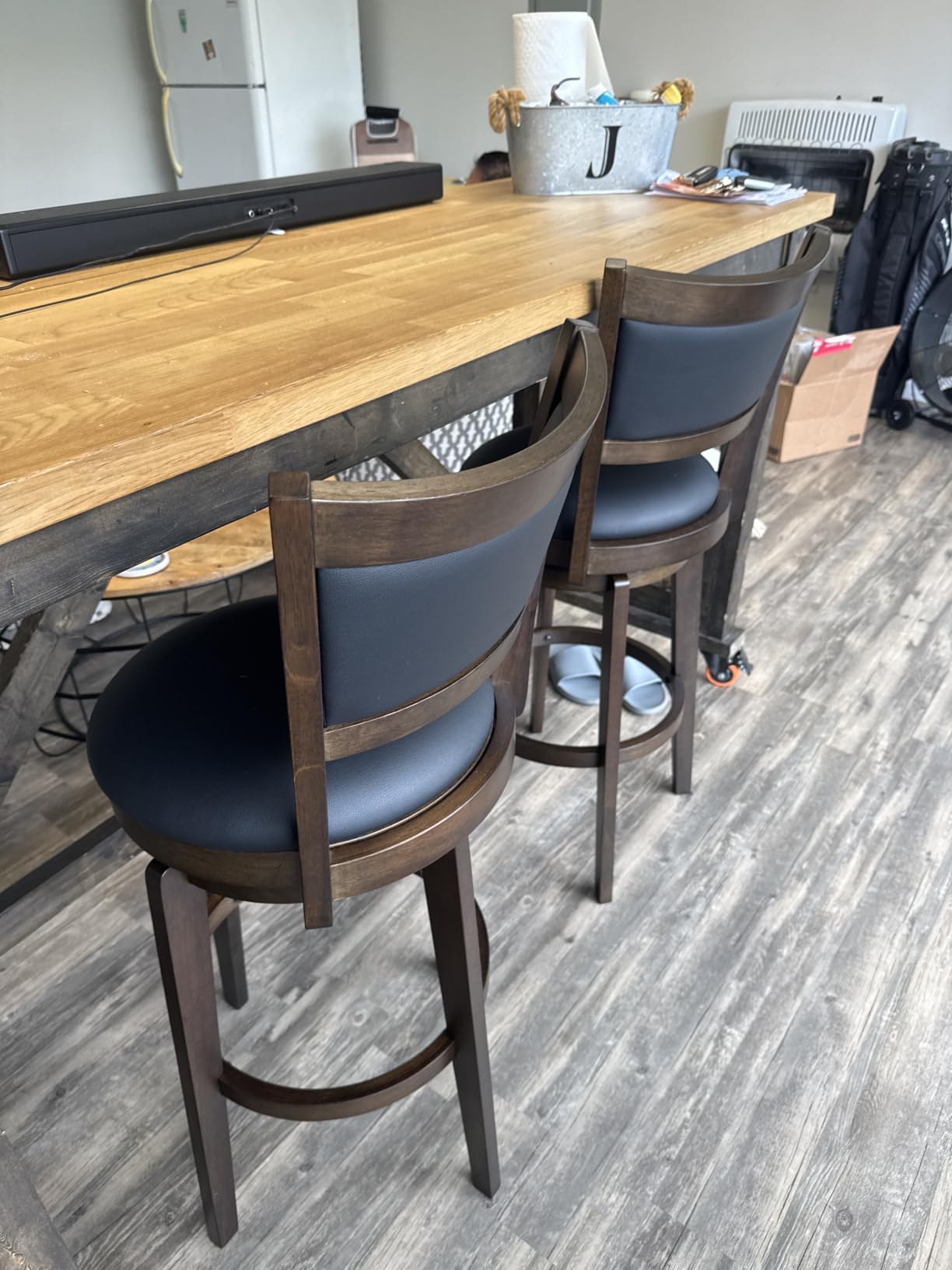 PrimeZone Swivel Bar Stools Set of 2, 24 Inch Counter Height Barstools customer photo 1