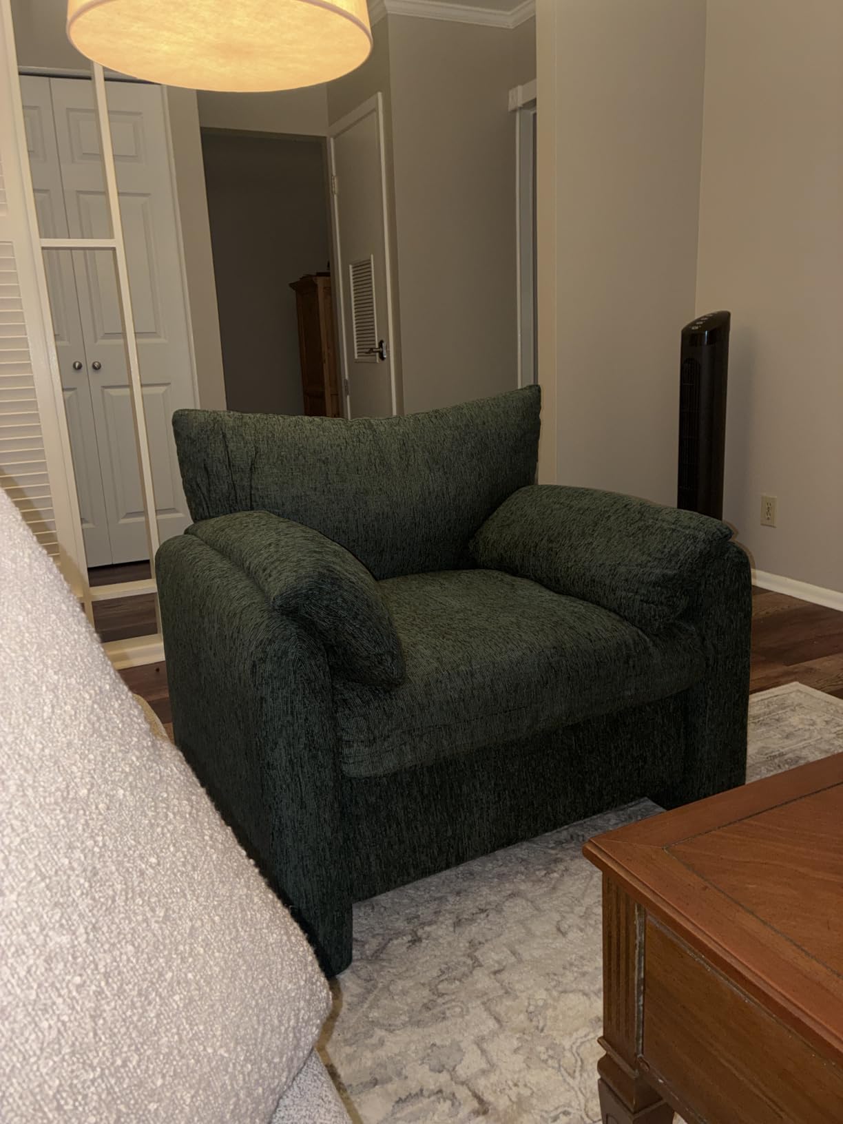 Howjoe Accent Chair for Living Room, Oversized Reading Armchair, Beige customer photo 1