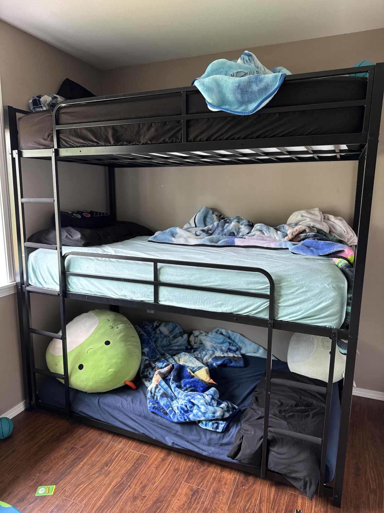 Triple Bunk Bed, Twin Over Twin Over Twin Heavy Duty Metal customer photo 1