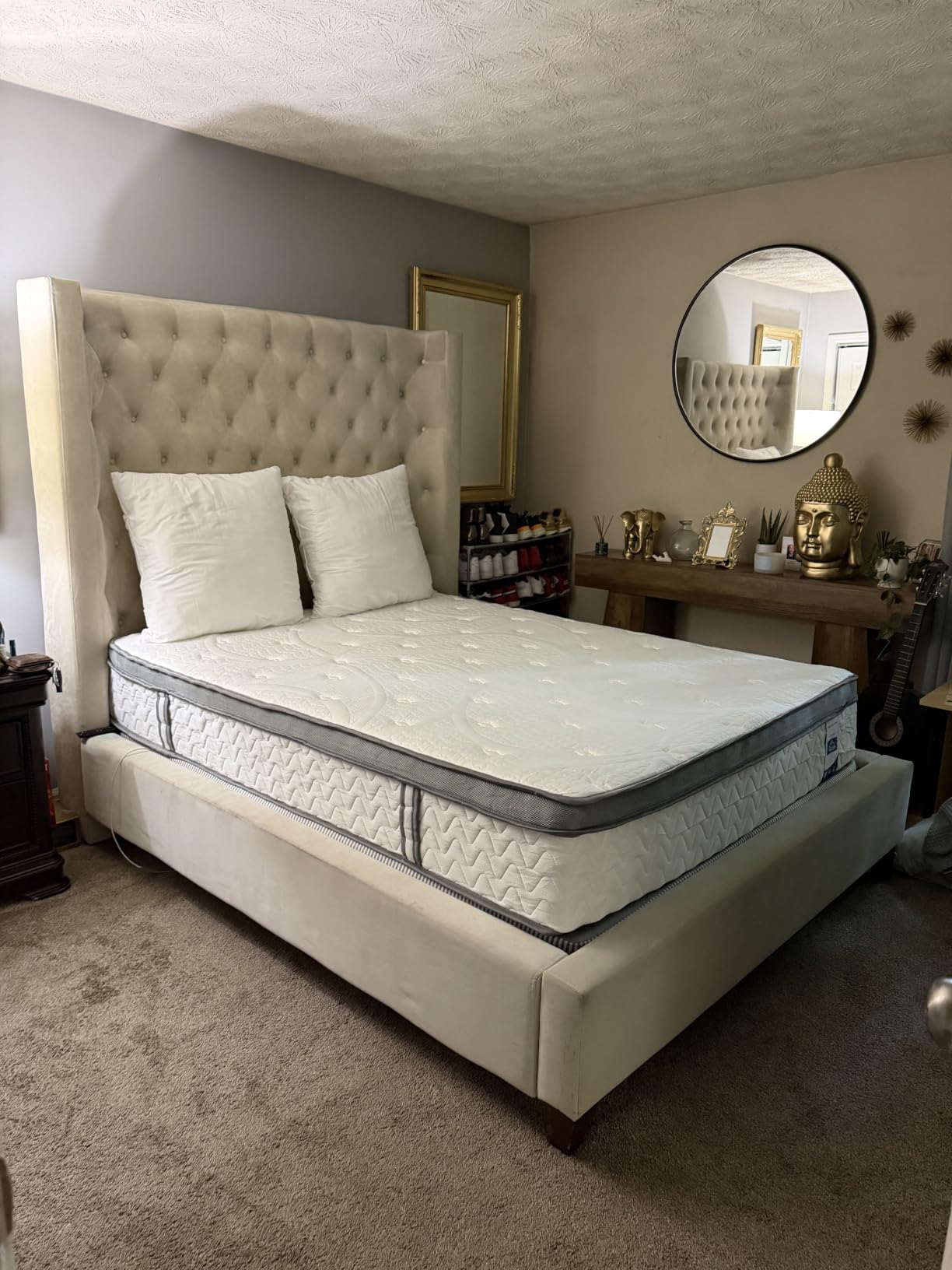Sleep Firm Queen Mattress 12 Inches - Cooling Hybrid Single Mattresses with Extra Lumbar & Shoulder Support, Hotel Collection for Pain Relief - Fiberglass Free - 365 Night Trial customer photo 1