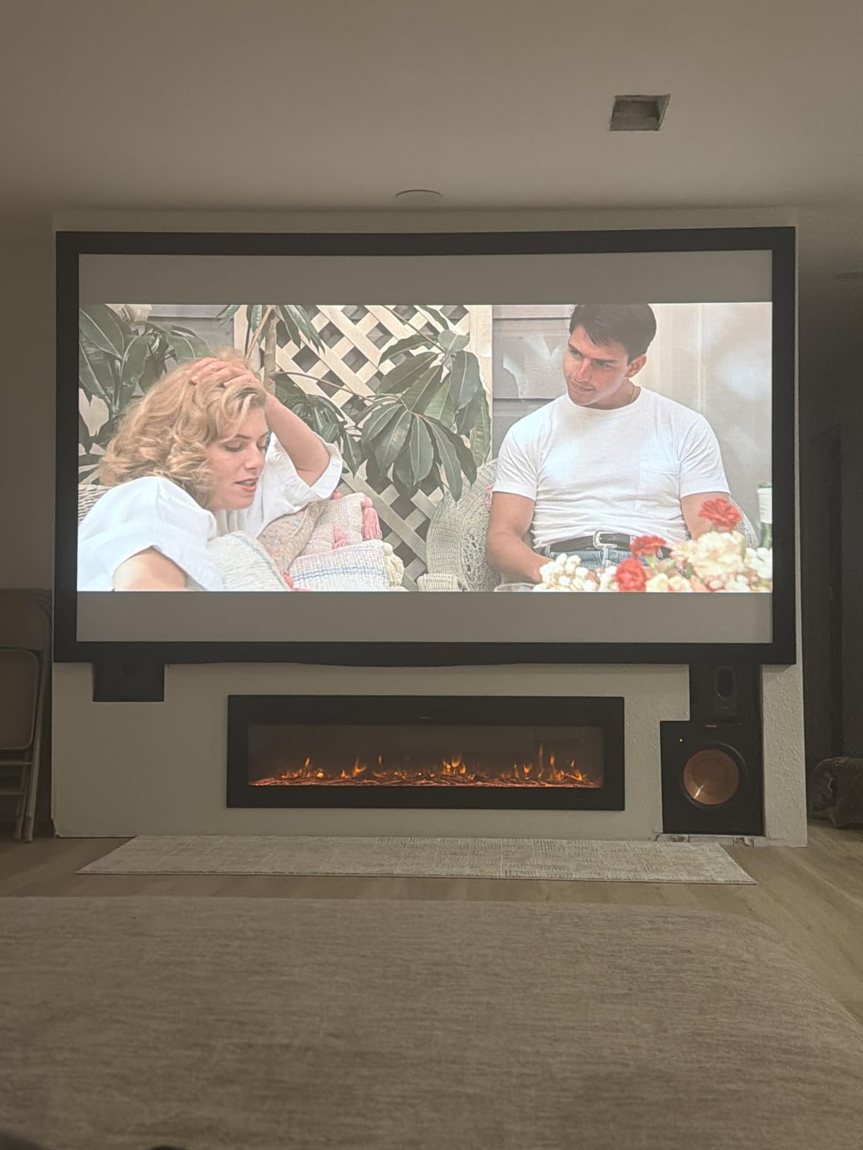 EUHOMY 50 Inch Electric Fireplace Recessed and Wall Mounted customer photo 2