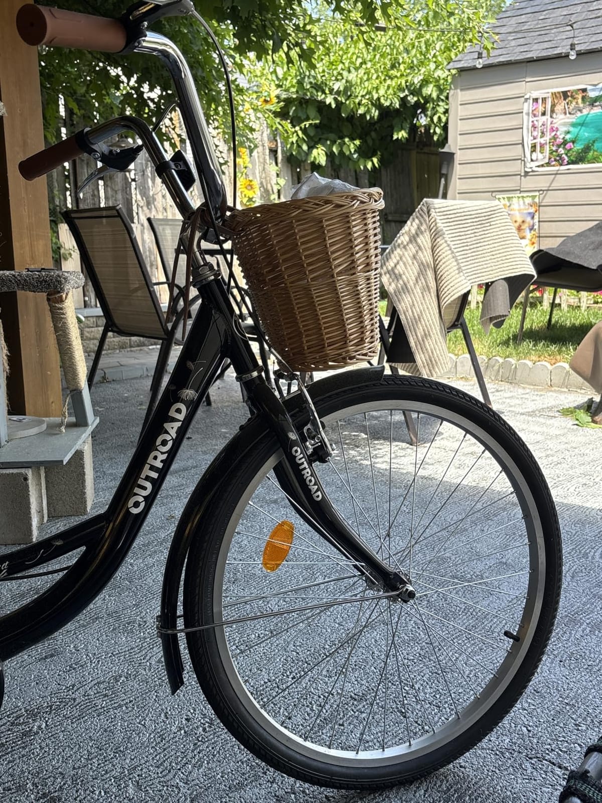 Beach Cruiser Bike for Women and Men, 24 26 inch Female Commuter Bicycle with Basket, 1 Speed Womens Bike with Rear Rack/High-Carbon Steel/Front & Rear Fenders, Multi Color customer photo 2