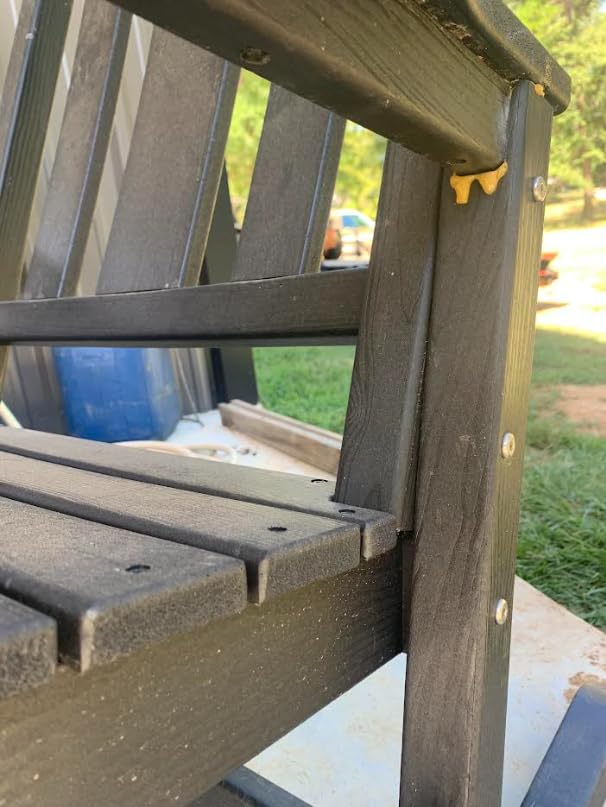 SERWALL HDPE Oversized Outdoor Rocking Chair, Patio Rocking Chair, Gray customer photo 2