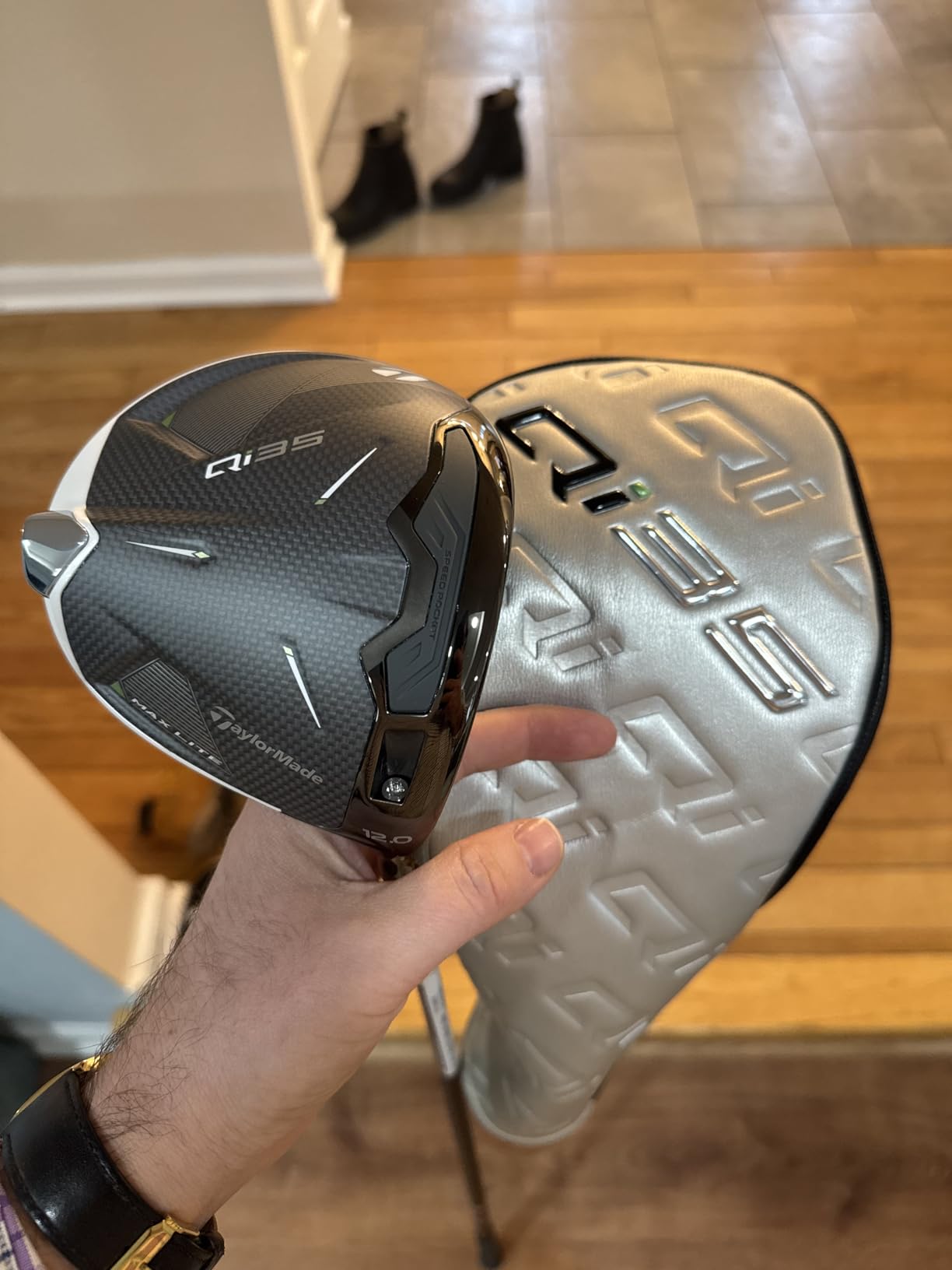TaylorMade Qi35 Driver Golf Club, Optimized for Ideal Launch and Spin, Customizeable Weight Distribution for Distance and Forgiveness customer photo 1