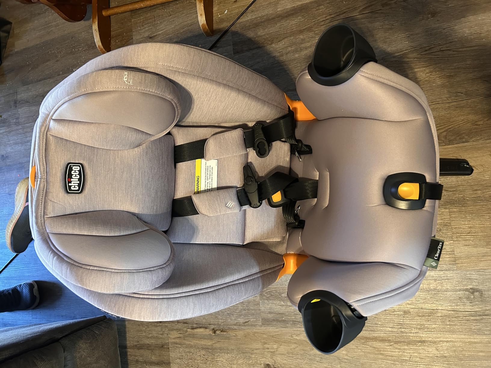 Chicco OneFit LX ClearTex All-in-One Car Seat with LeverLock Installation, Slim Design, Convertible Car Seat, Seat for Infants and Children 5-100 lbs, Smoke/Grey customer photo 1