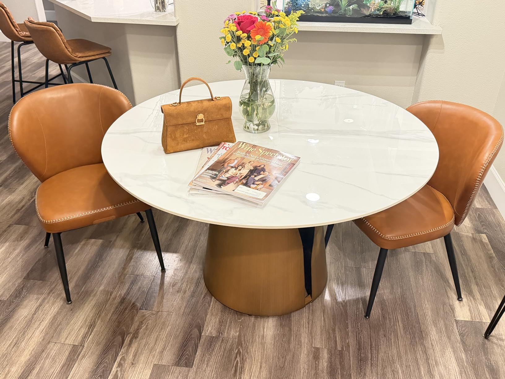 VASAGLE Dining Chairs Set of 2, Upholstered Kitchen Chairs customer photo 2