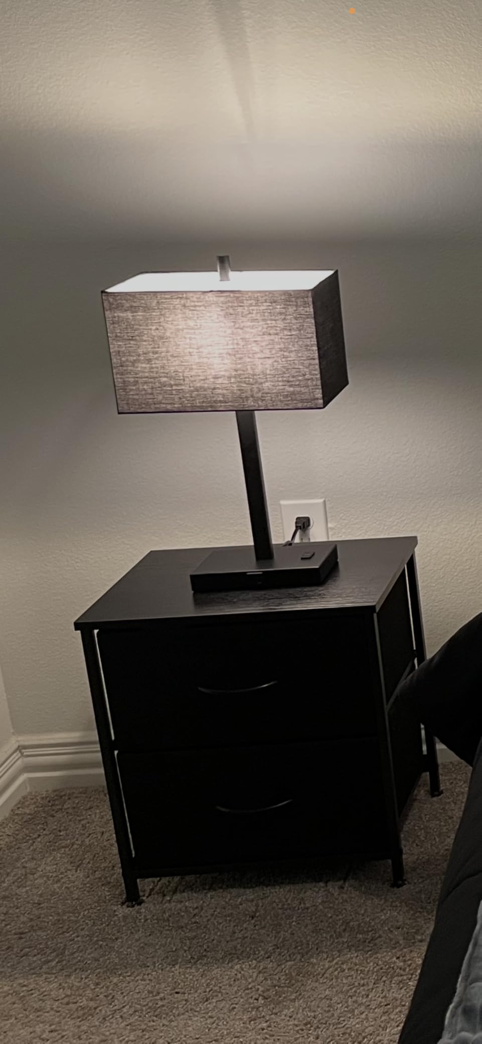 DUMOS Night Stand Small Dresser for Bedroom with 2 Drawers, Bedside Table customer photo 2