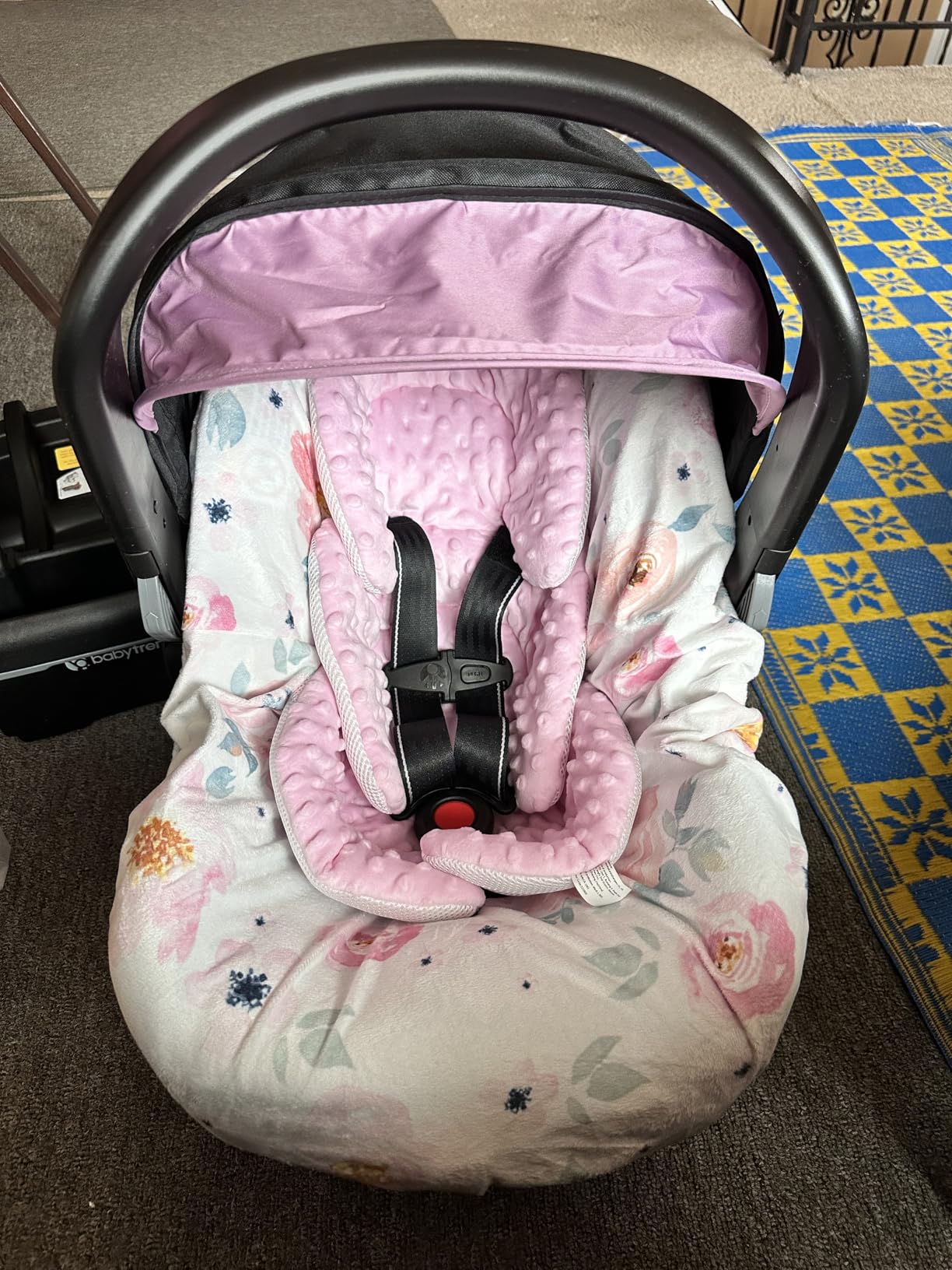 Baby Trend EZ-Lift™ PRO Infant Car Seat, Dash Rose – Lightweight Premium Carry, Plush Infant Cushioning, Adjustable Harness Support customer photo 2