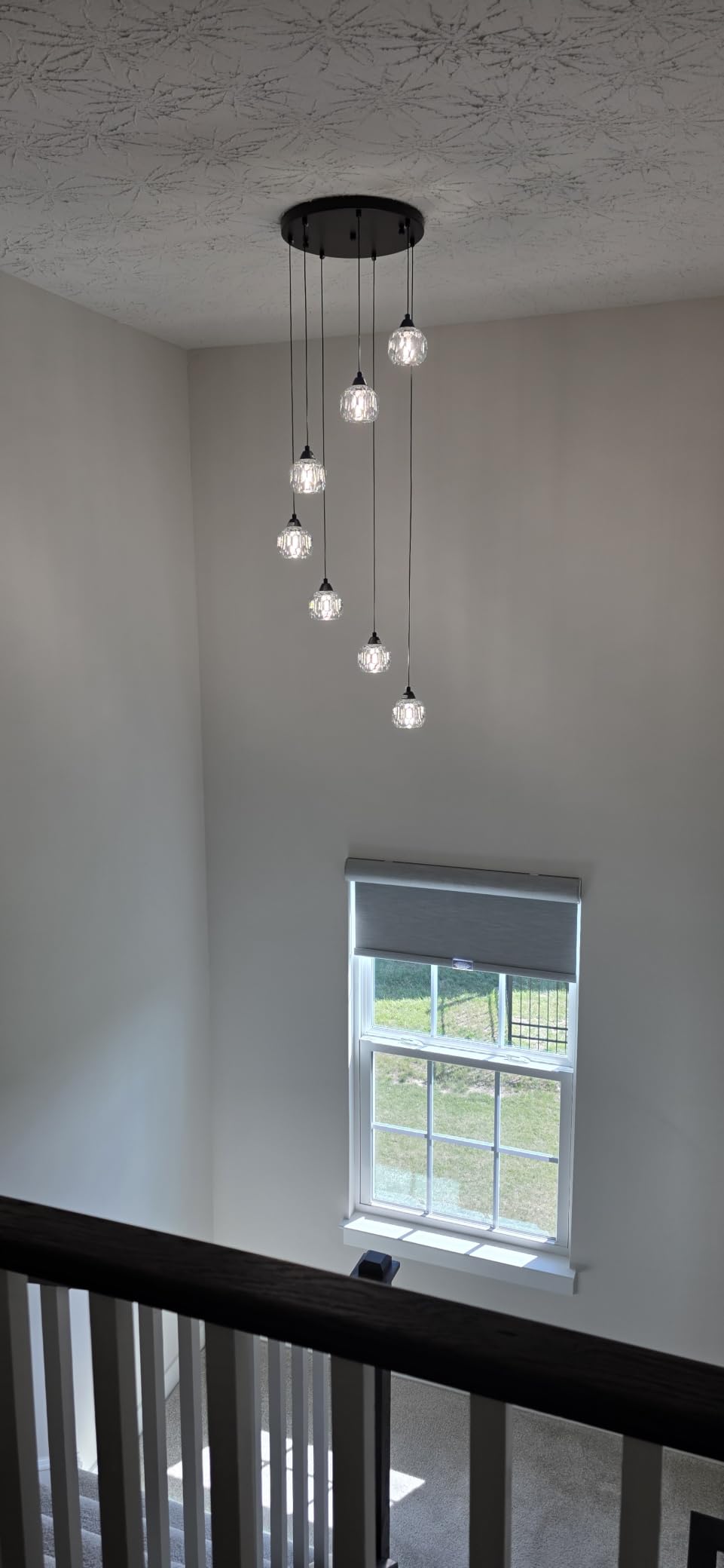 Weesalife Crystal Chandeliers for Staircases，7-Lights customer photo 2