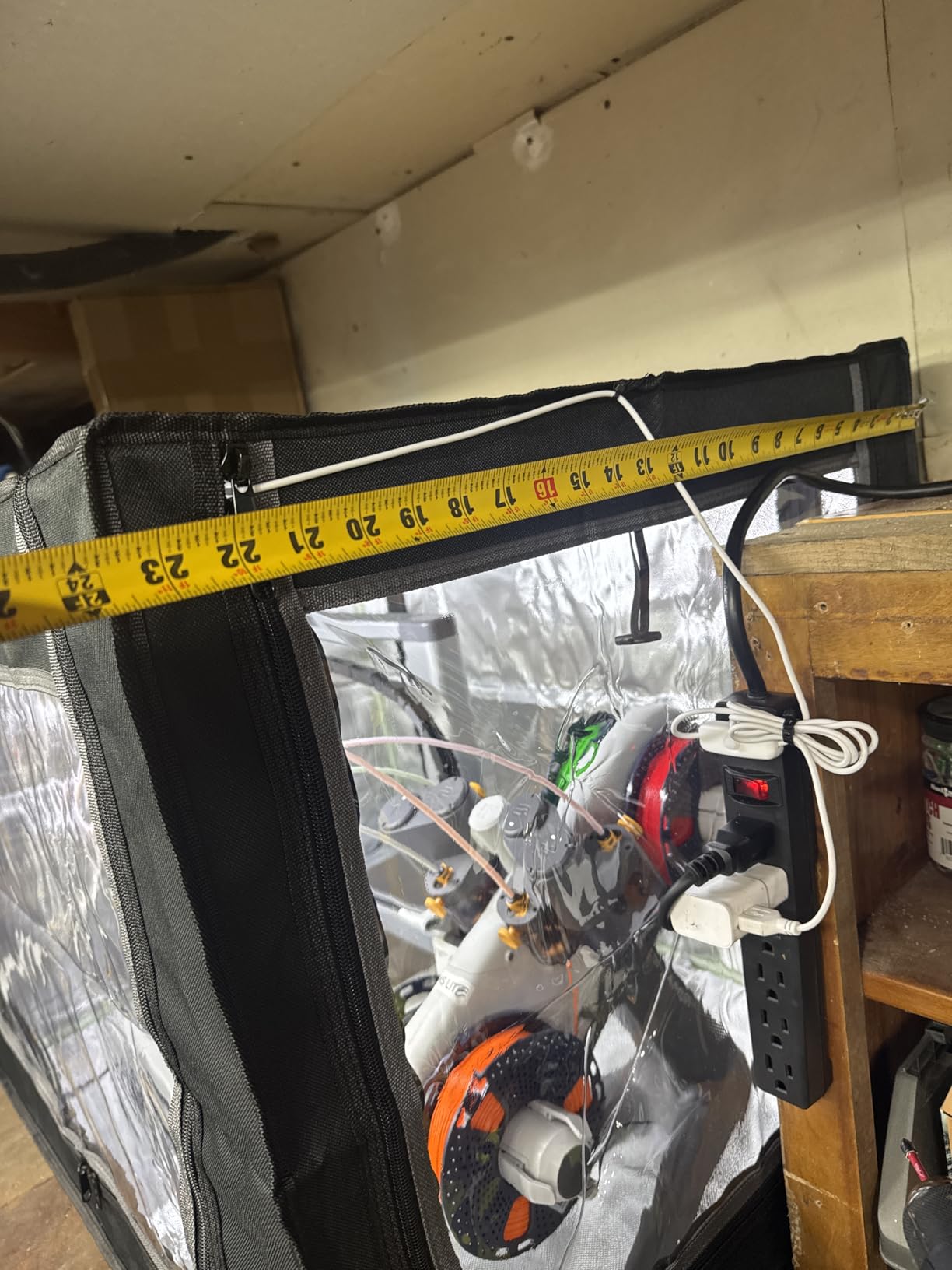 3D Printer Enclosure with Ventilation for Bambu Lab A1 Combo,Large Size Fireproof&Dustproof Enclosure,Noise Reduction,Constant Temperature 3D Printer Cover with LED Lighting System-32.5x23x23inch customer photo 1