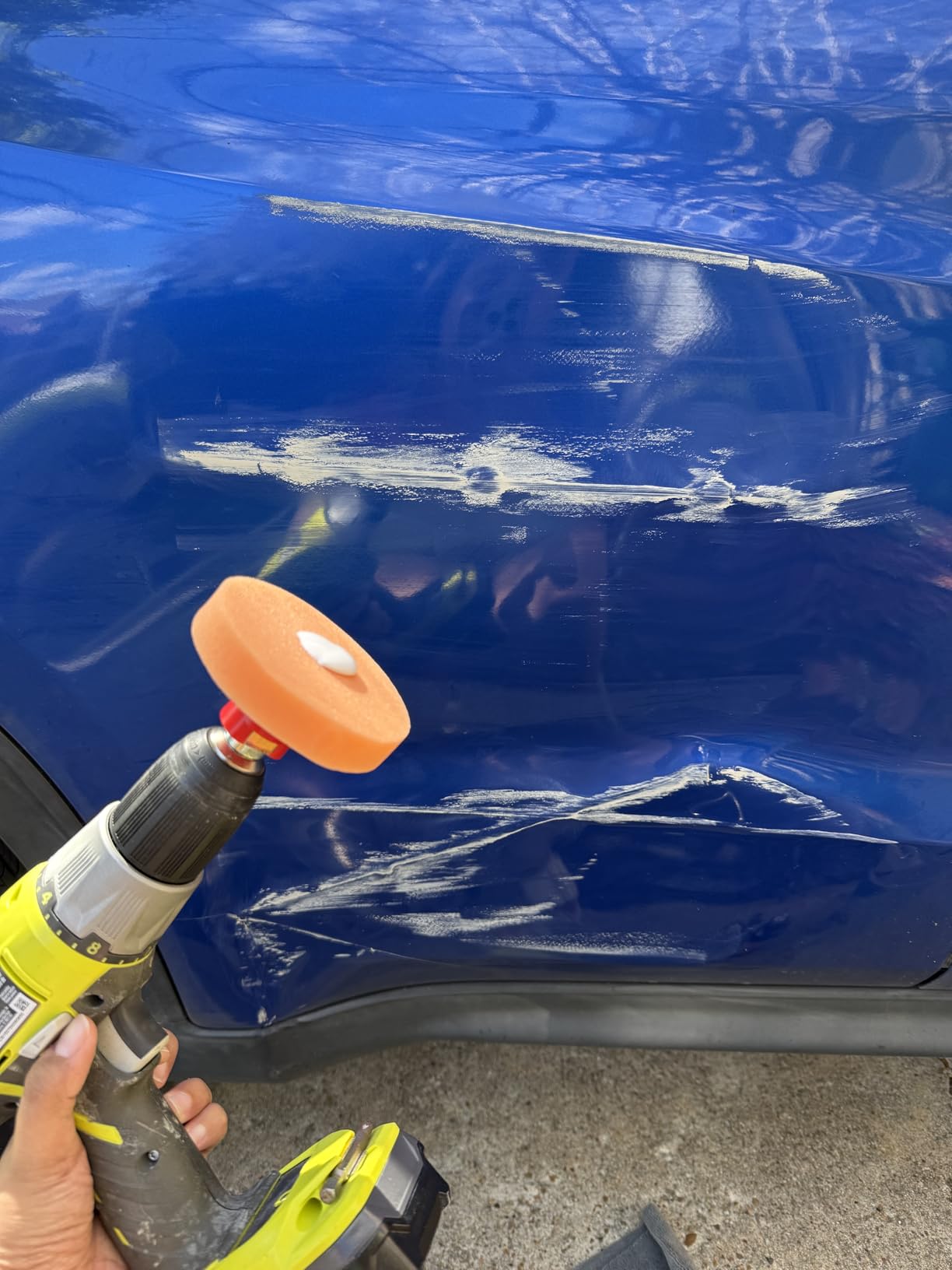 Carfidant Scratch and Swirl Remover - Car Scratch Remover for Vehicles Paint - Polishing Compound for Cars - Paint Restorer Kit with Pad, Microfiber and Drill Attachment customer photo 1