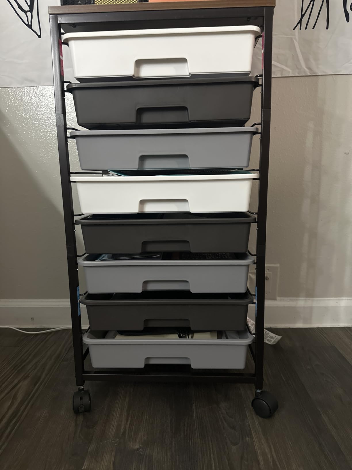 SYKIARIOL Rolling Cart with Drawers,Craft Organizers and Storage, Green customer photo 1