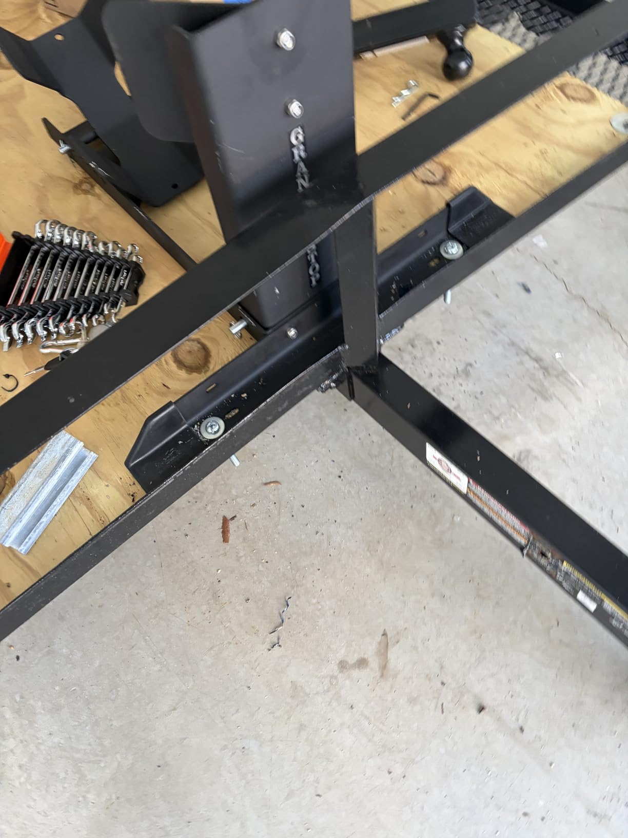 GRAND PITSTOP Universal Wheel Chock for Motorcycle Stand for Trailer Completely Adjustable Detachable Foldable Wheel Chock (Black V-1) customer photo 2