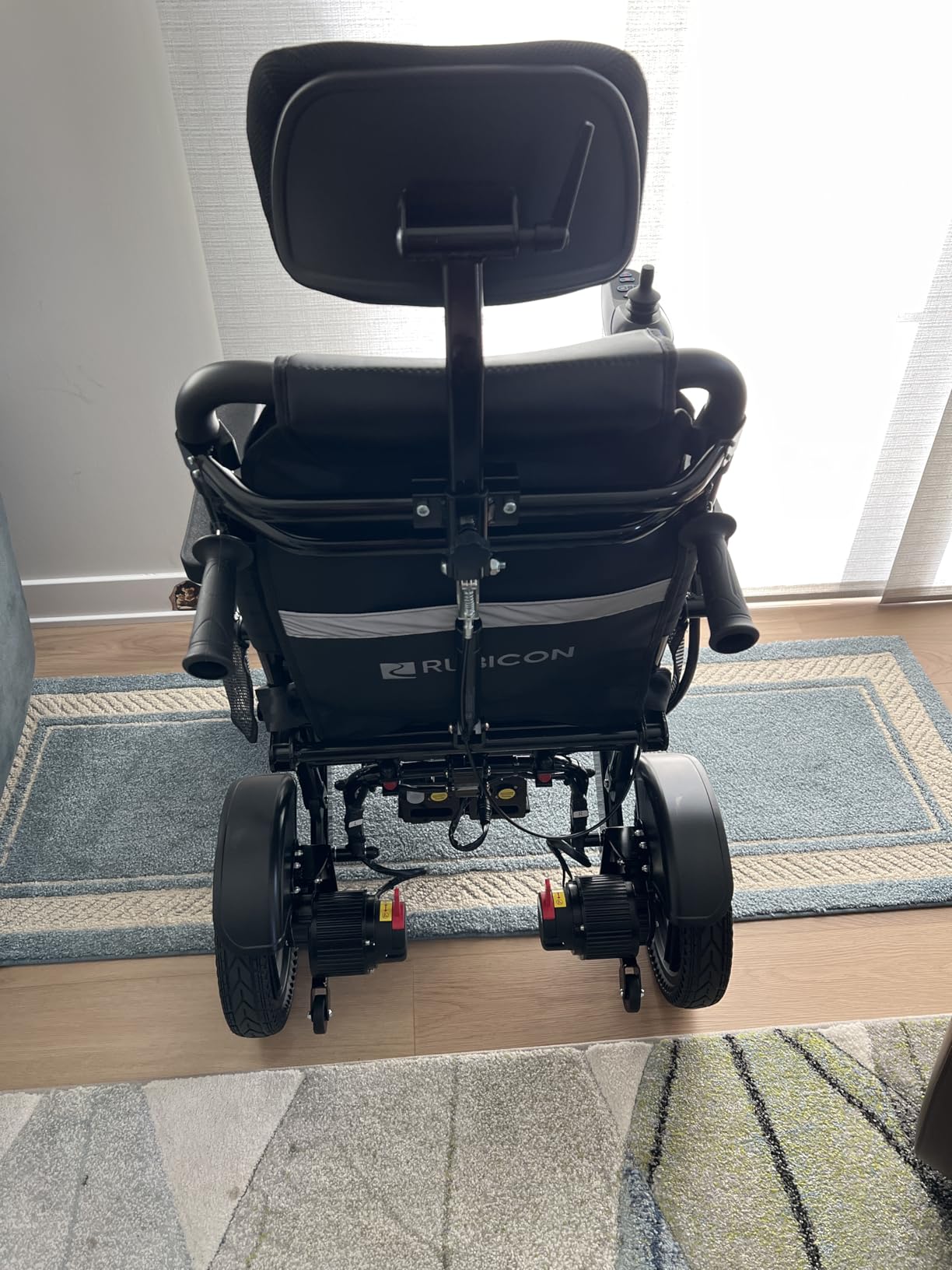Rubicon DX11 Reclining Foldable Electric Wheelchair for Adults, Airline-Approved Power Wheelchair with Dual 12Ah Lithium Batteries, 600W Motor, 25-Mile Range (Silver) customer photo 2