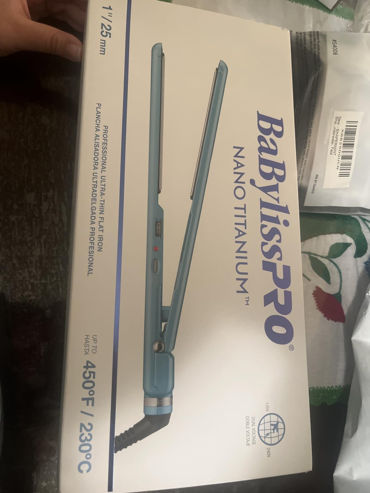 BabylissPRO Nano Titanium Ultra-Thin Hair Straightener, Professional Flat Iron, 5-Inch Extended Plates for Faster Straightening, for All Hair Types customer photo 1