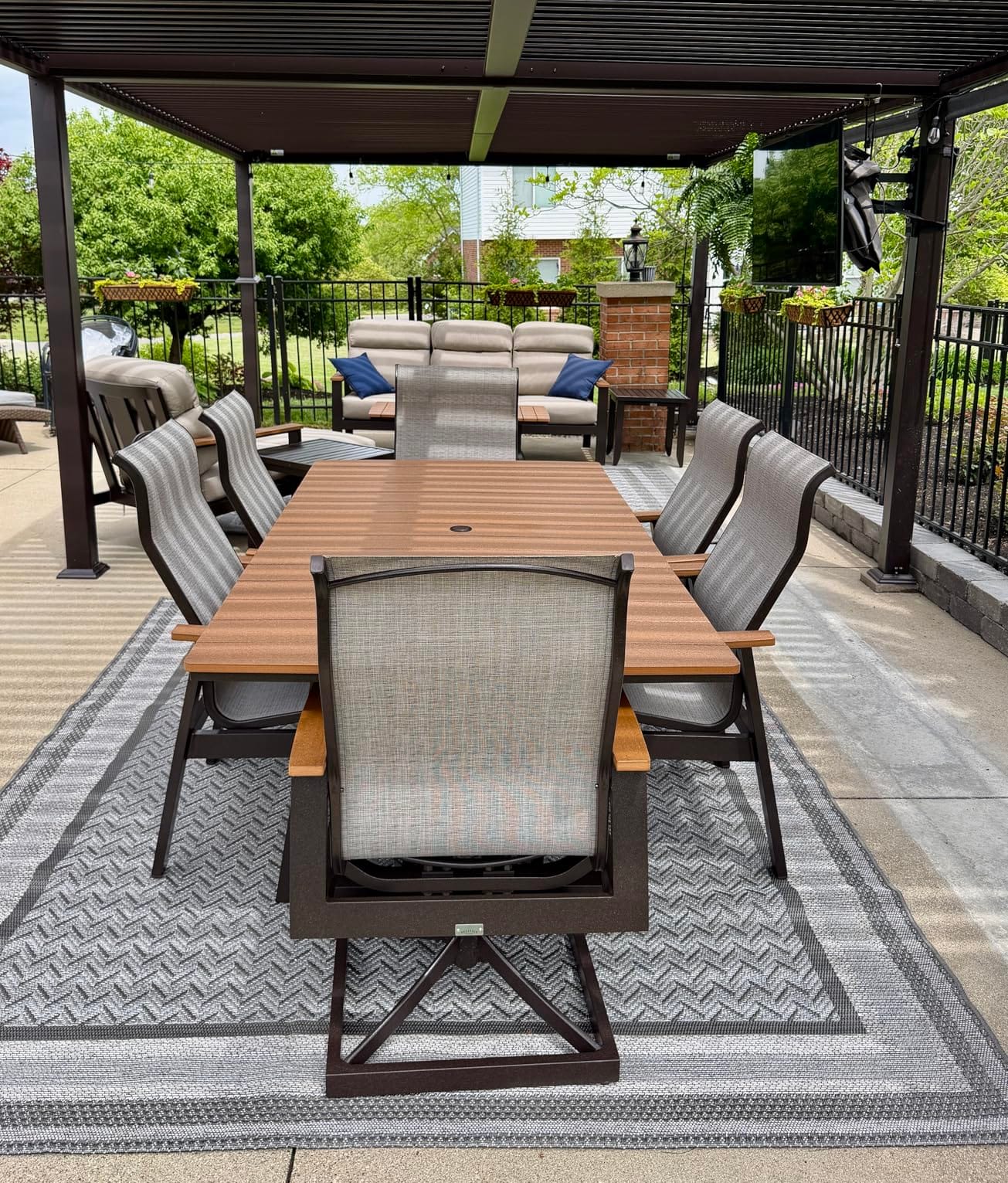 PURPLE LEAF Outdoor Louvered Pergola 10' x 12' Patio Aluminum Gazebo Bronze customer photo 1