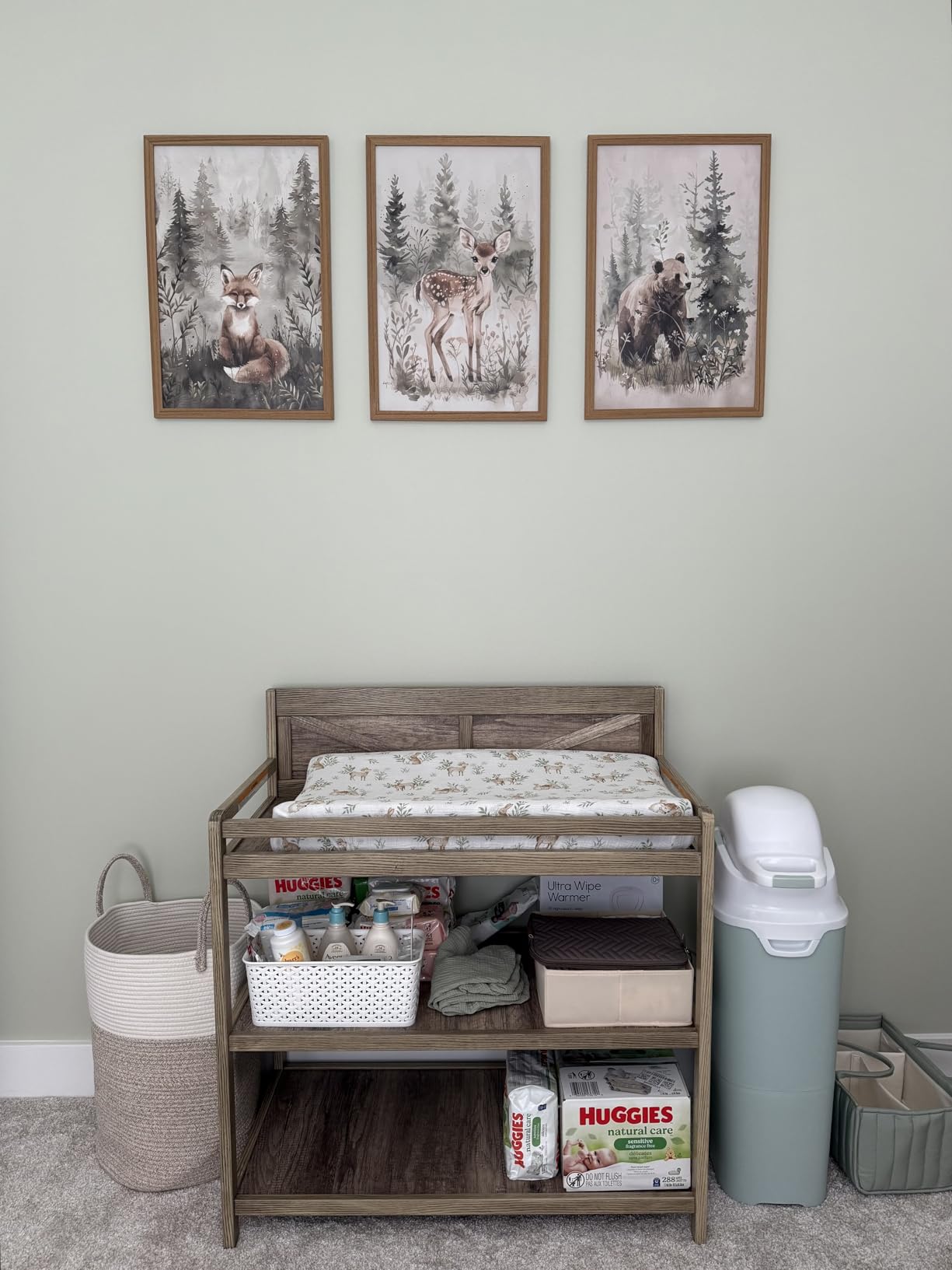 Foundations Tall Diaper Pail with Airtight Lid, White customer photo 2