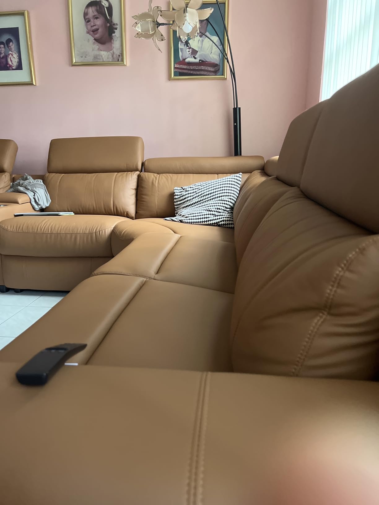 Power Reclining Sectional, Sectional Recliner, Leather Reclining Sectional customer photo 1