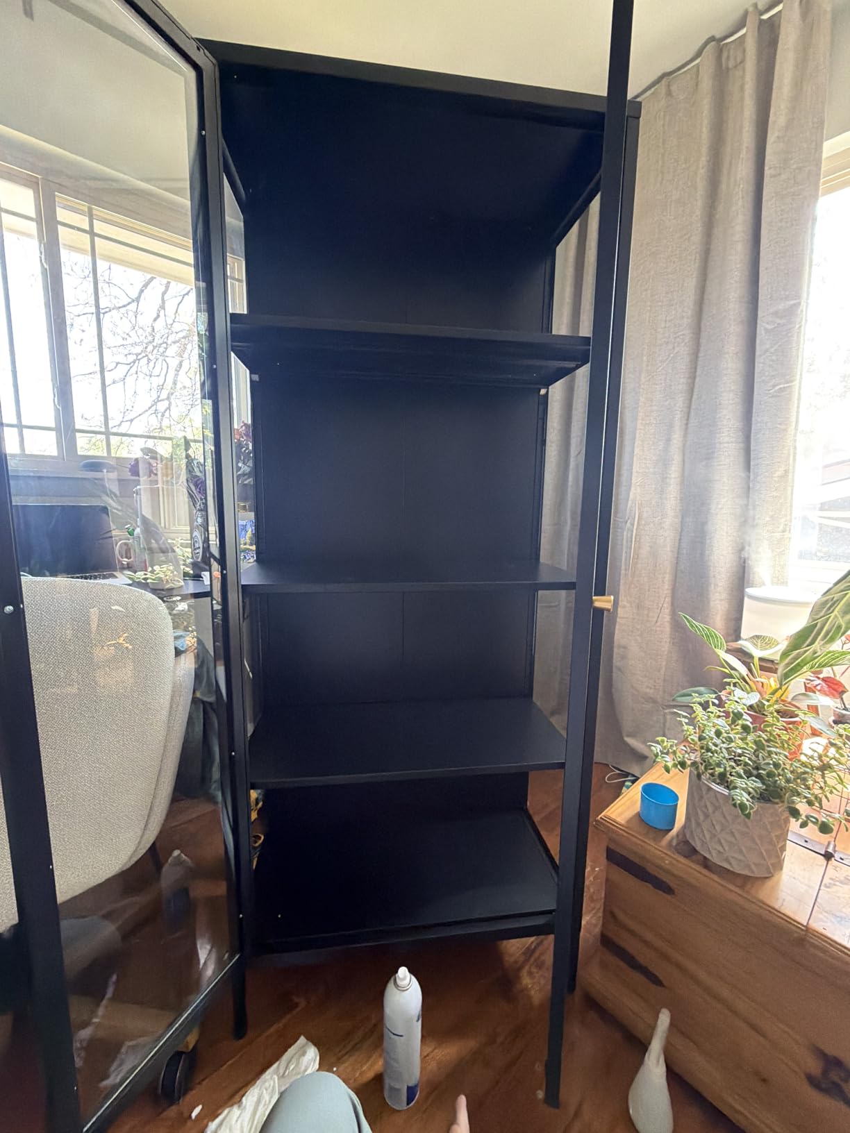 UNICOLY Glass Display Cabinet 4-Tier, Display Cabinet with Glass Doors customer photo 2