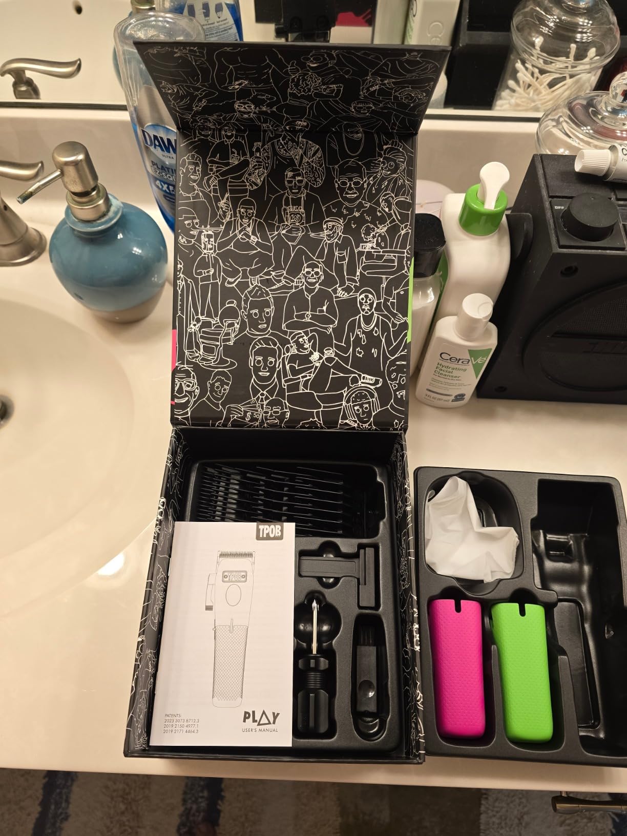 TPOB Play Barber Hair Clippers for Men 7500 RPM with Rubber Grips (Blackout 3 Set) customer photo 1