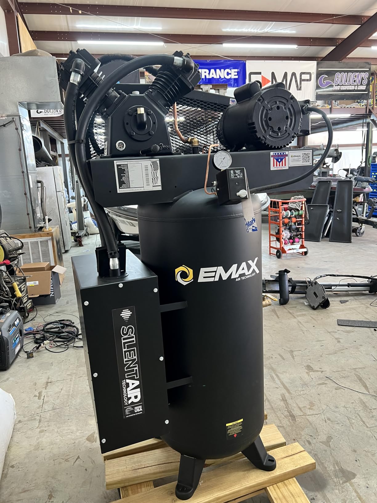 EMAX 60 Gal Silent Air Industrial Air Compressor, 5 HP, 19 CFM at 150 PSI customer photo 1