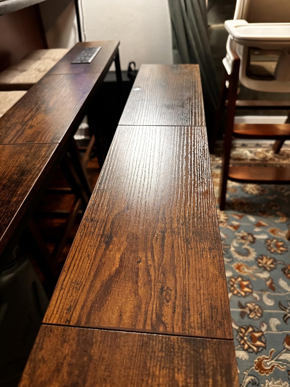 SUPERJARE 78.8 inch Narrow Behind Couch Table with 2 Charging Stations customer photo 1