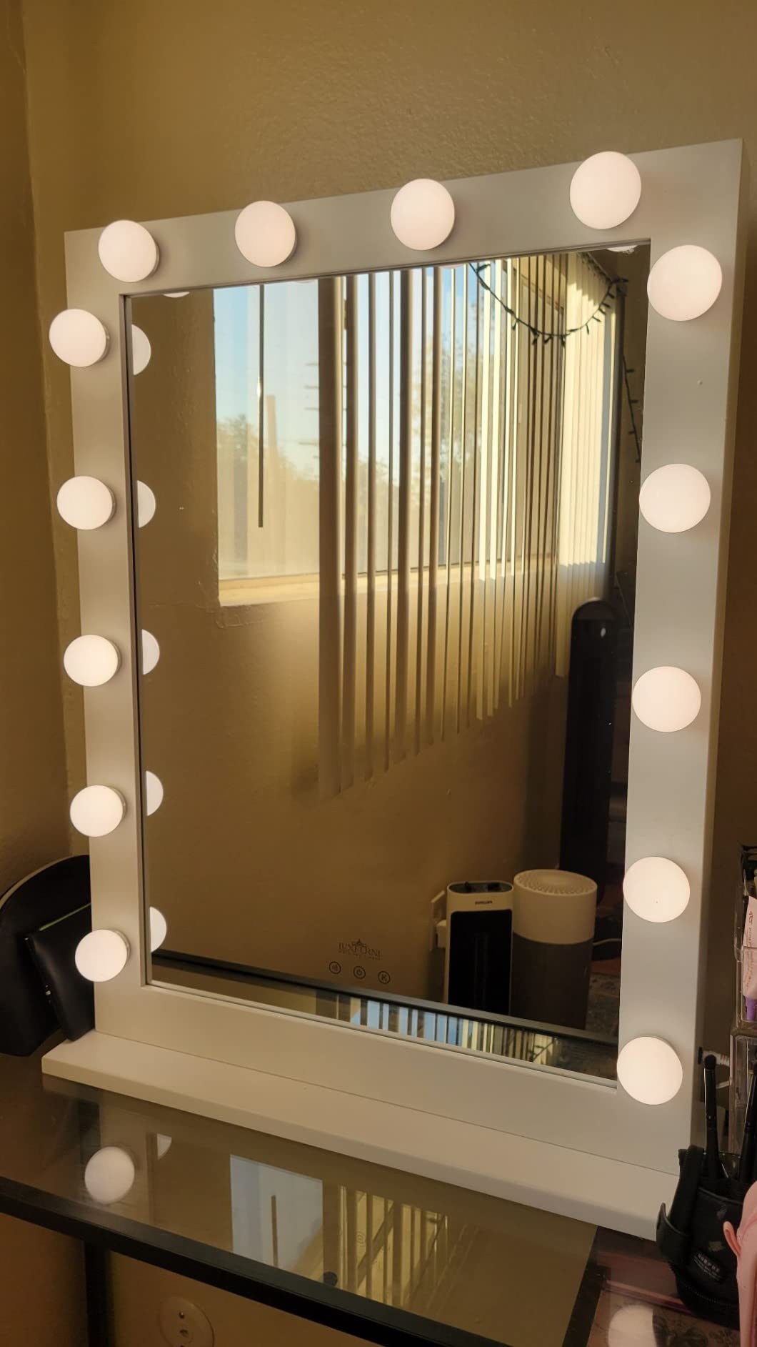 LUXFURNI Vanity Mirror with Lights, 23.6