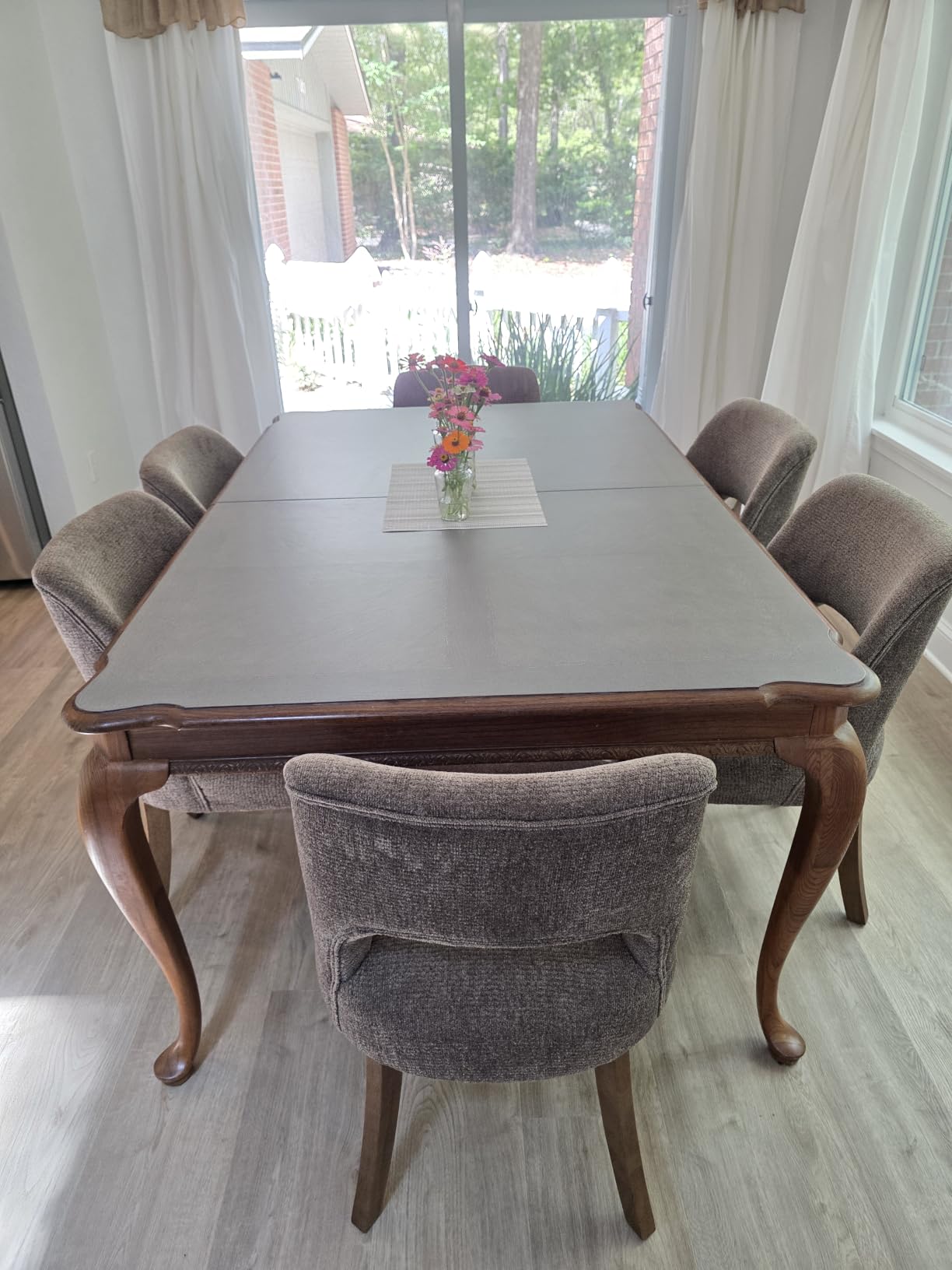 VKNOW Dining Chairs Set of 4, Fabric Dining Chairs, Green customer photo 1