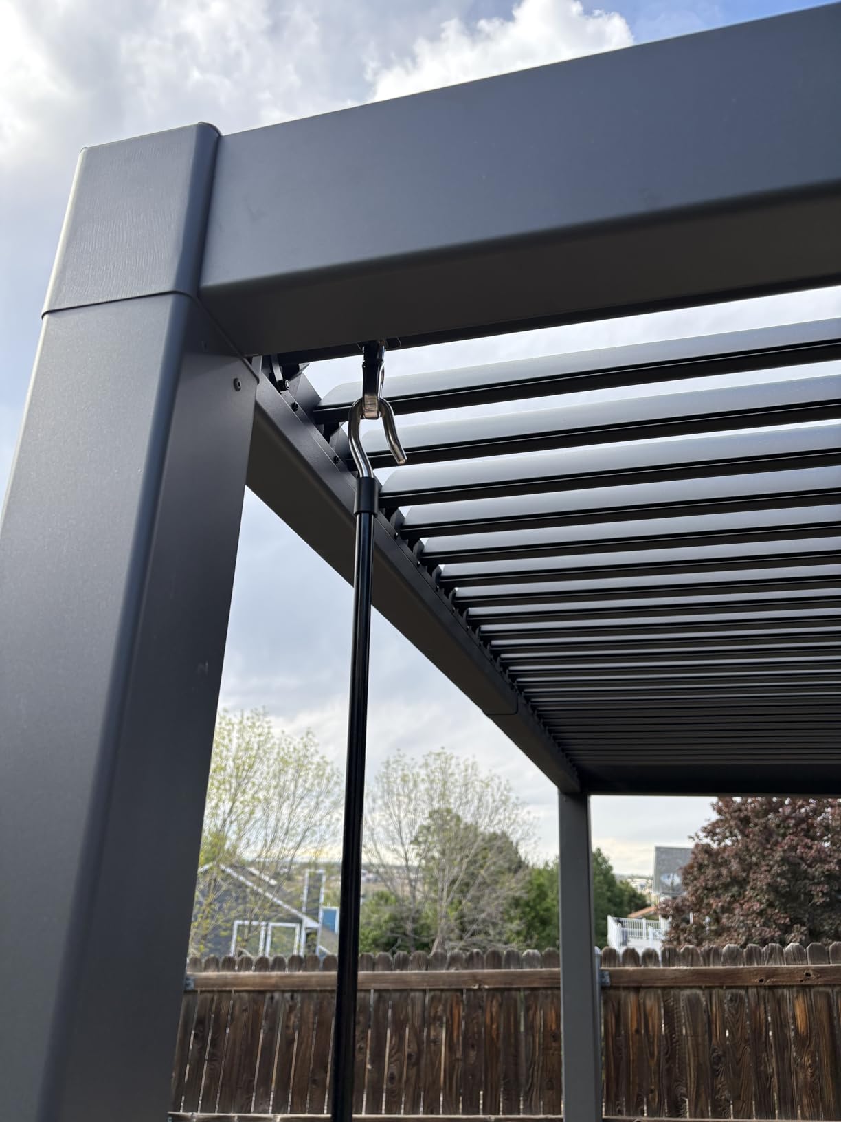 PURPLE LEAF Louvered Pergola 10' x 16' Aluminum Pergola w/Independent Roof customer photo 2