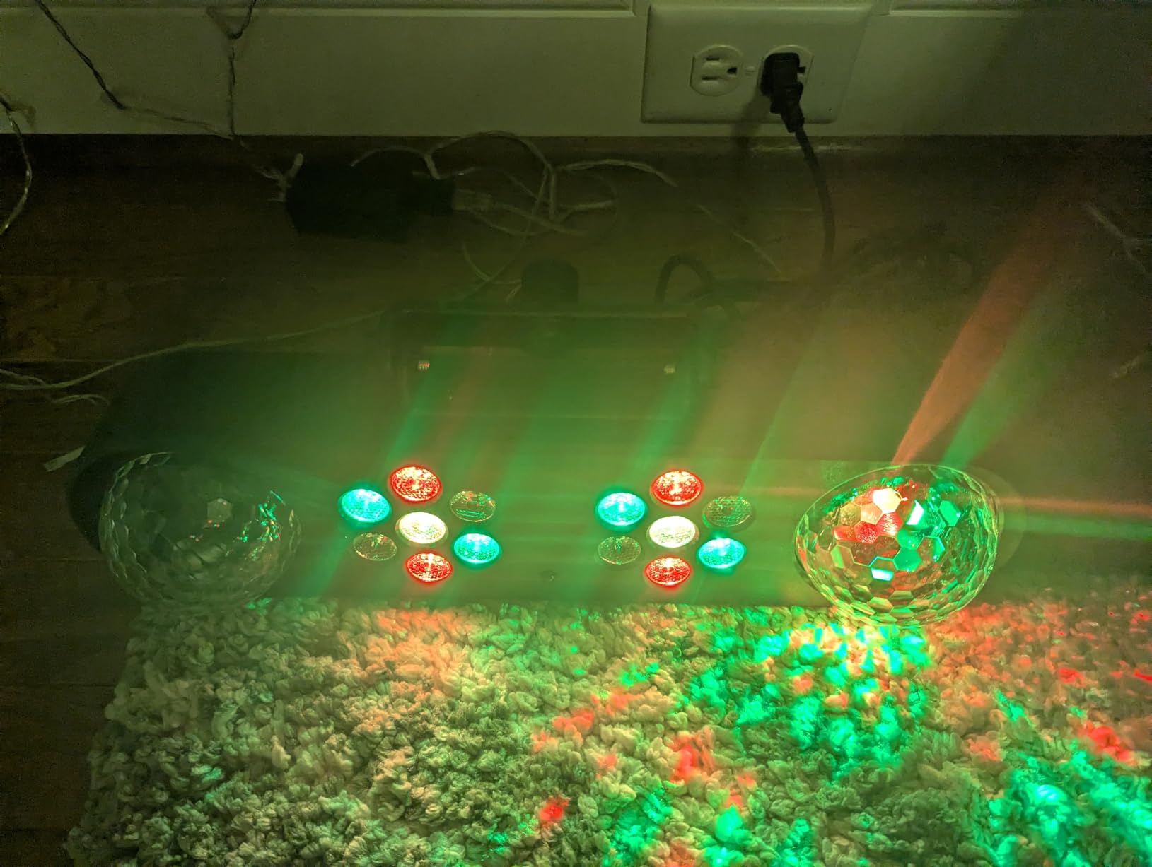 DJ Party Lights with Stand,Party Bar Light, Rotating Ball Disco Lights & Corlorful Par Light,Stage Lighting System Sound Activated for Bar Gig Move Band Dance Wedding Halloween Christmas customer photo 1