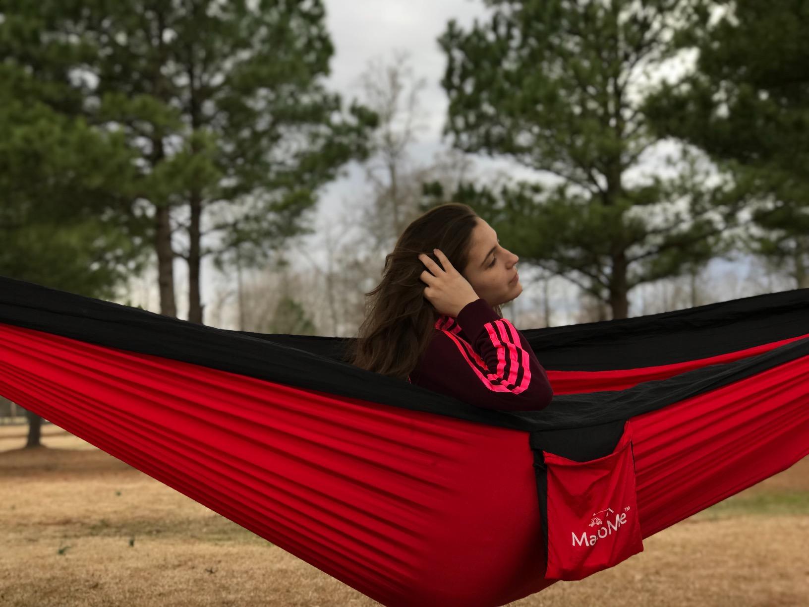 MalloMe Camping Hammock for Adults & Kids - Portable Hammocks for Outside - Hamacas para Adultos Outdoor Single & Double Two 2 Person Hammock - Hamaca/Hamacs/Amacas Heavy Duty Tree Travel Hamock customer photo 1