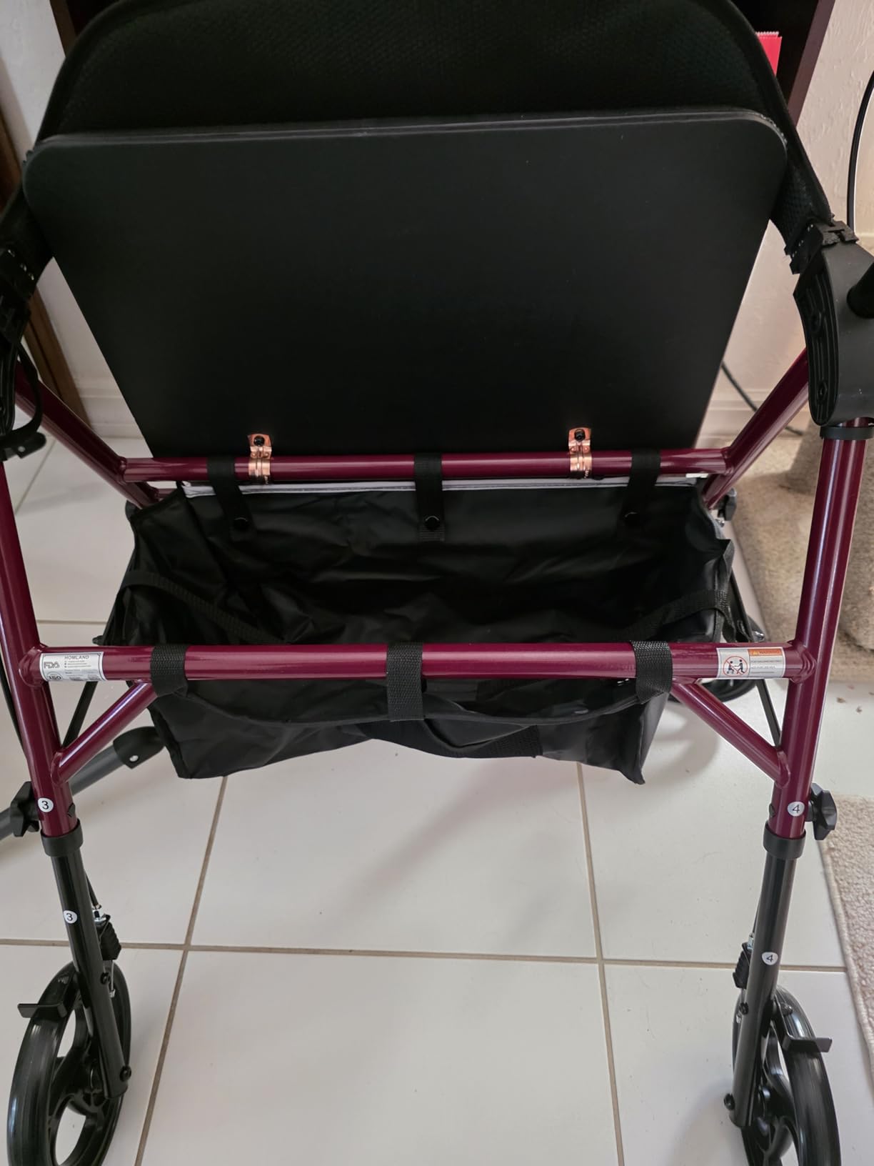 HOMLAND Bariatric Walkers for Seniors with Seat, 500lb Heavy-Duty Rollator customer photo 2