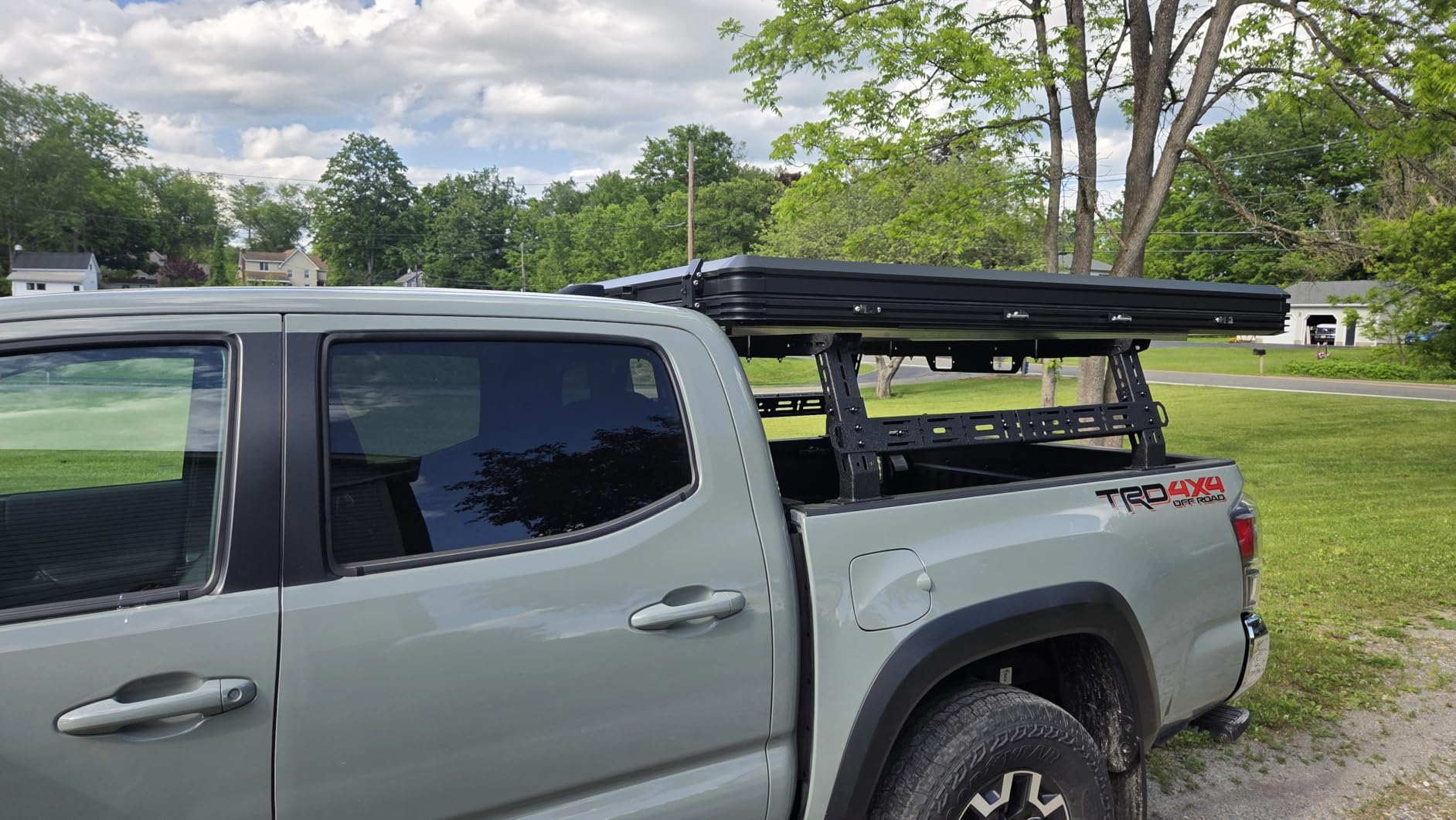 Aluminum Rooftop Tent Hard Shell,Pop Up Roof Tent Hardshell | 2-layer mat,LED light strip,2 Person Car Roof Top Tent Camping for Jeep Truck SUV Trailer customer photo 2