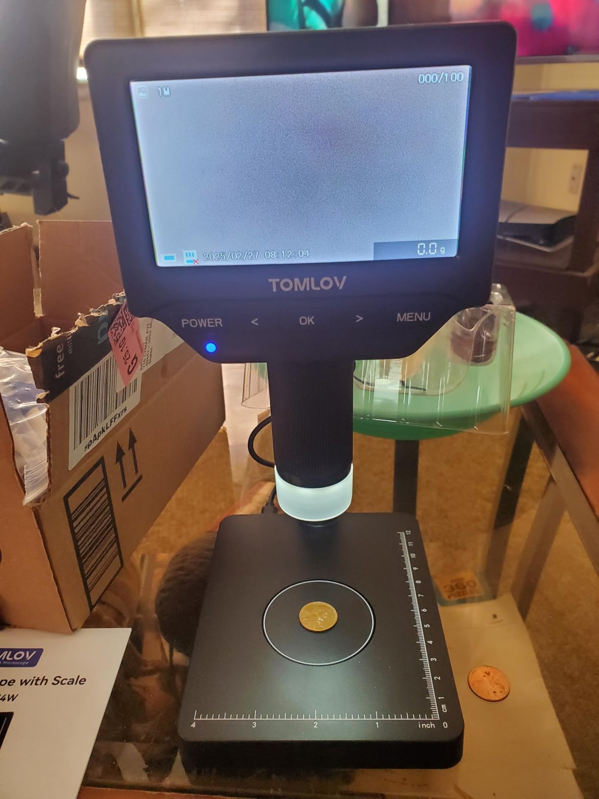 TOMLOV DM4W Microscope with Weighing Scale: 4.3