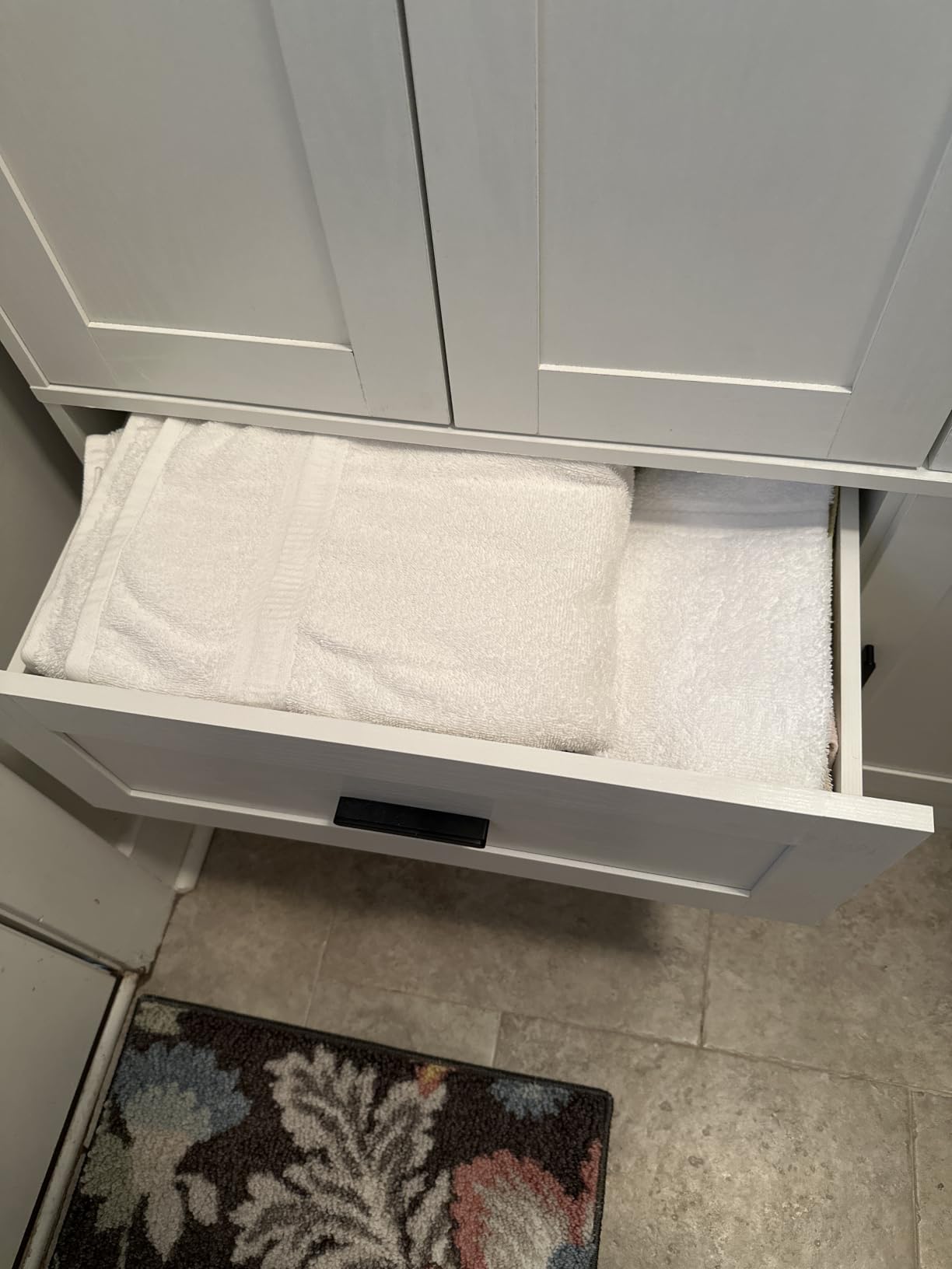 ANCTOR 3-Door Armoire Wardrobe Closet with 2 Drawers and Shelves, White customer photo 2